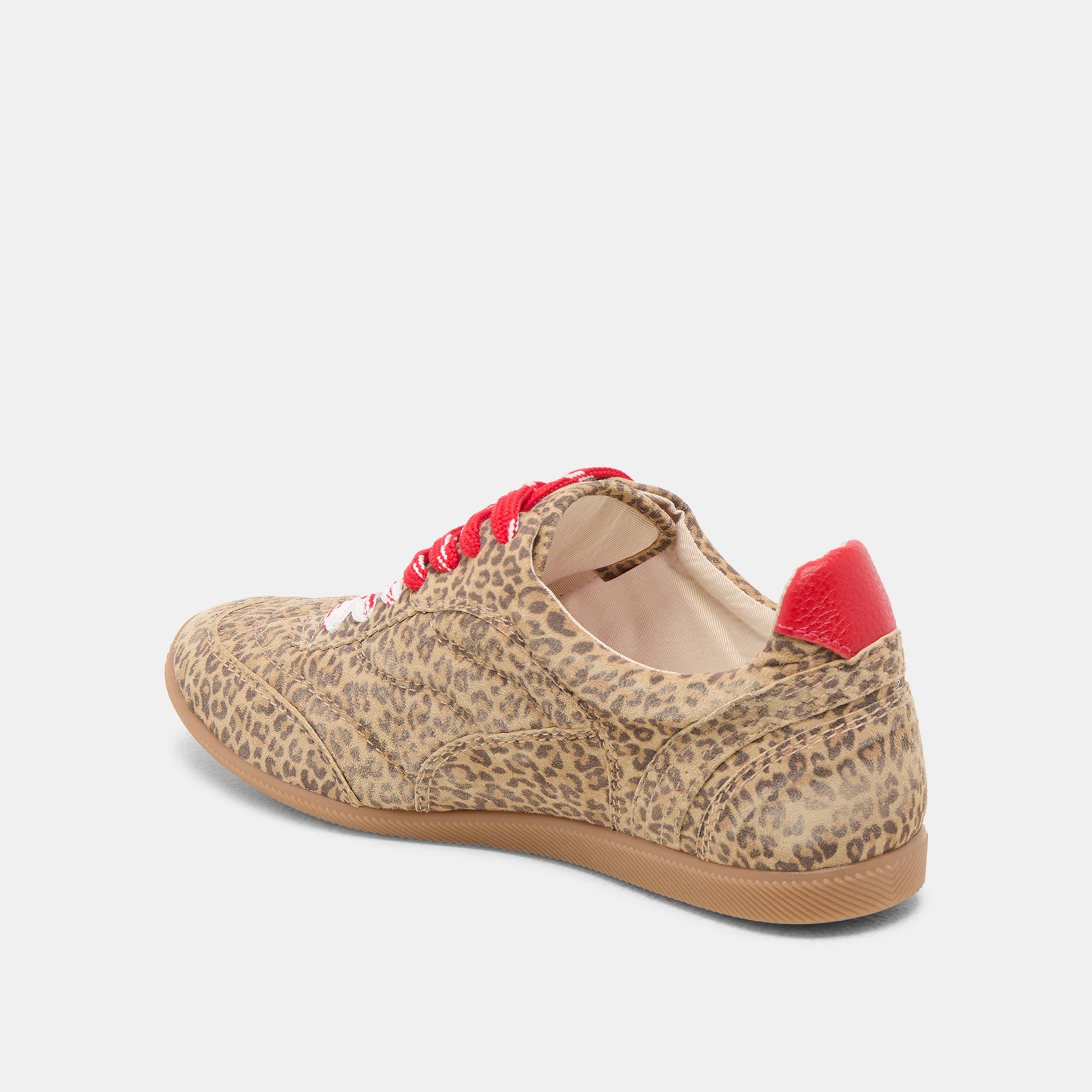 Laini Tan Leopard Printed Suede Sneakers Dolce Vita For sale