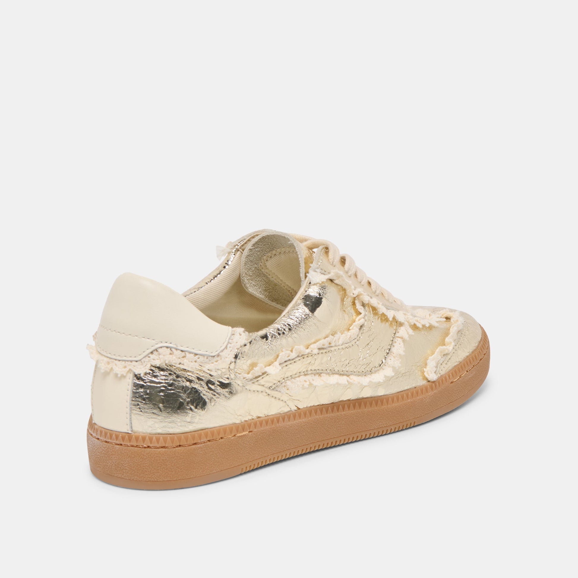 Notice Lace Platinum Distressed Leather Sneakers Dolce Vita us