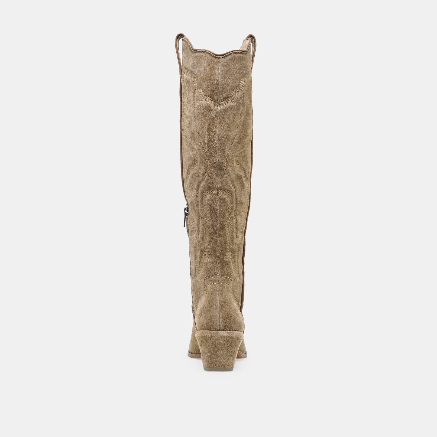 LUNI Taupe Suede Knee-High Pointed Toe Western Boots Dolce Vita New