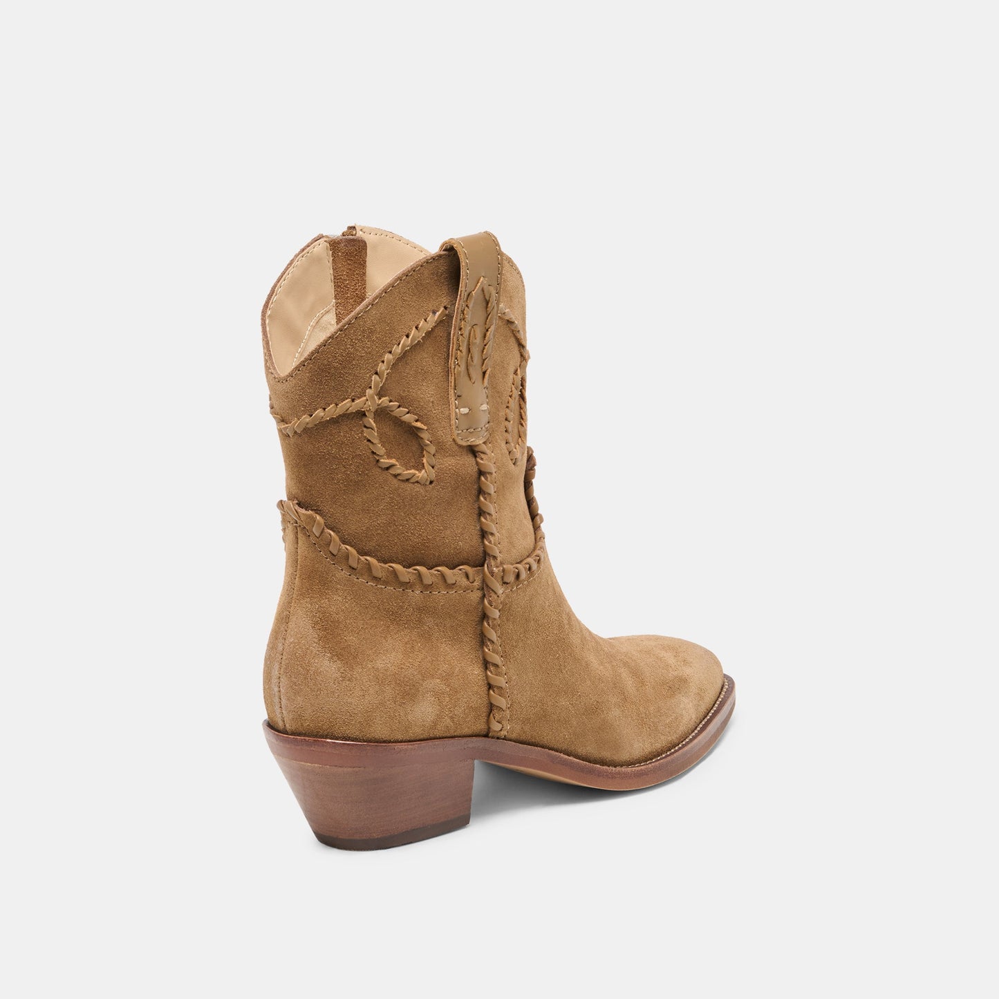 RUDO Lt Brown Suede Western Pointed-Toe Ankle Boots Dolce Vita Outlet