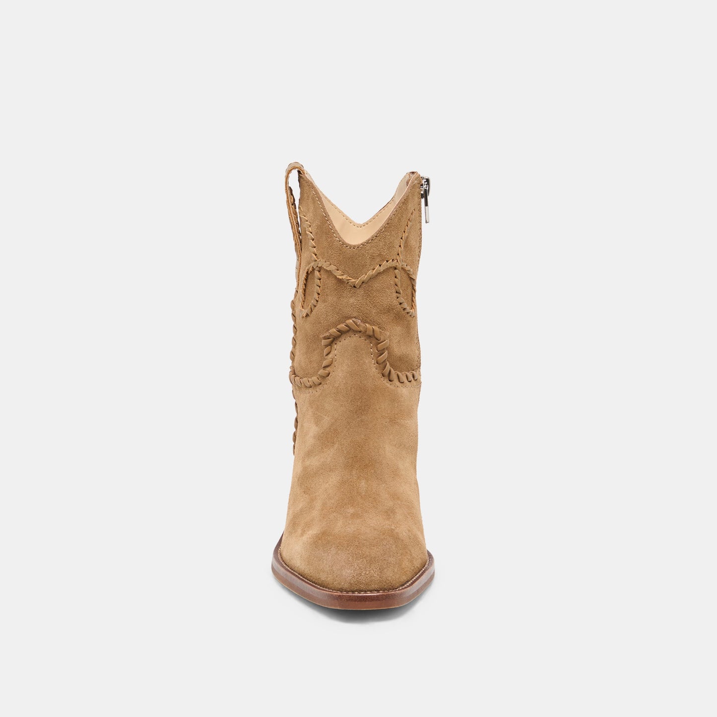 RUDO Lt Brown Suede Western Pointed-Toe Ankle Boots Dolce Vita Outlet