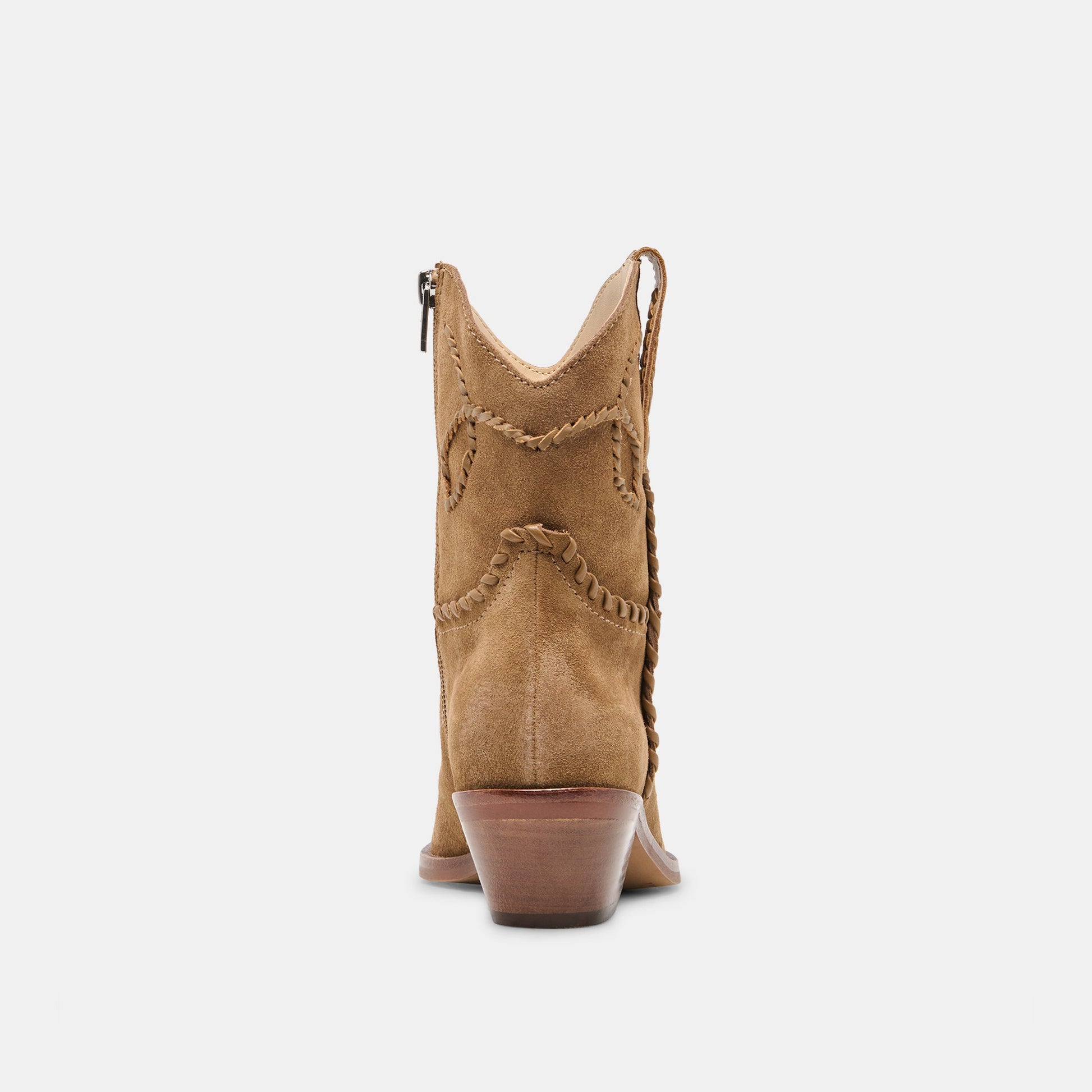 RUDO Lt Brown Suede Western Pointed-Toe Ankle Boots Dolce Vita Outlet