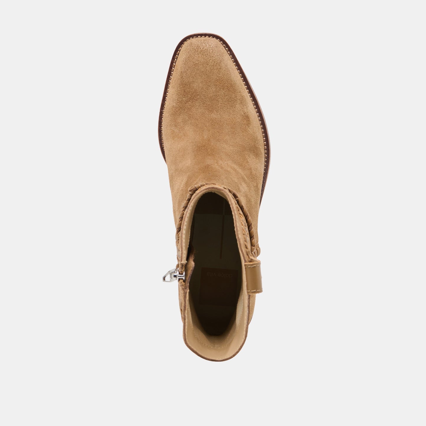 RUDO Lt Brown Suede Western Pointed-Toe Ankle Boots Dolce Vita Outlet
