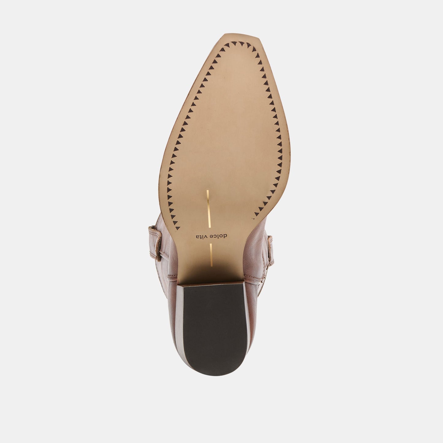 VIGLA Chestnut Leather Pointed-Toe Western Boots Dolce Vita On sale