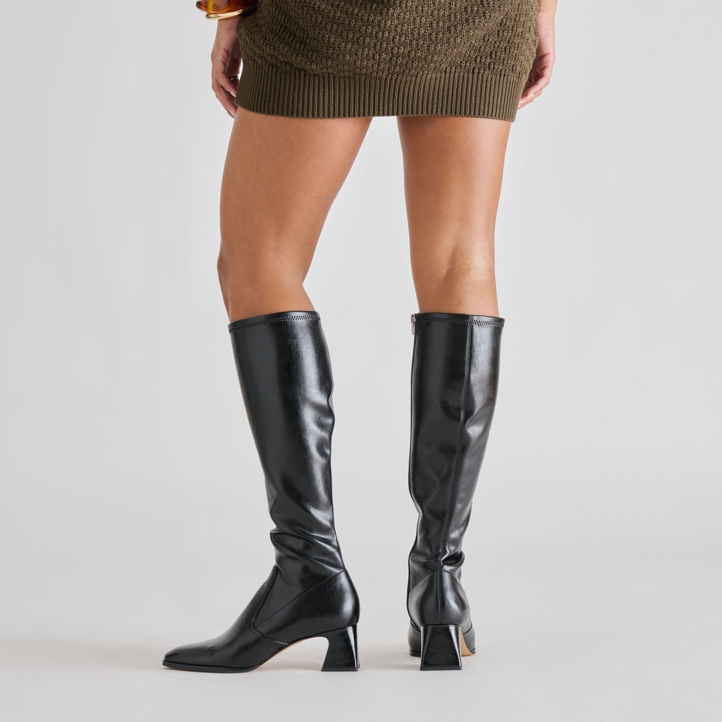 Alivia Black Leather Boots Dolce Vita New