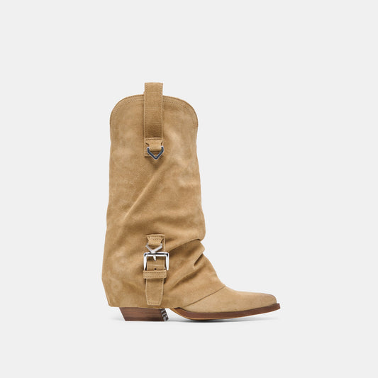 ROGUE Camel Suede Mid-Calf Western Slouch Boots Dolce Vita Discount