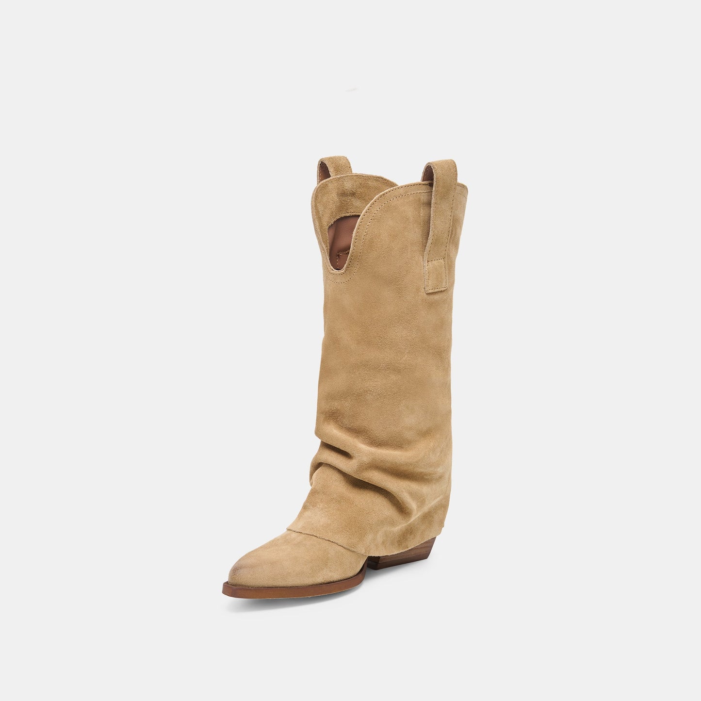 ROGUE Camel Suede Mid-Calf Western Slouch Boots Dolce Vita Discount
