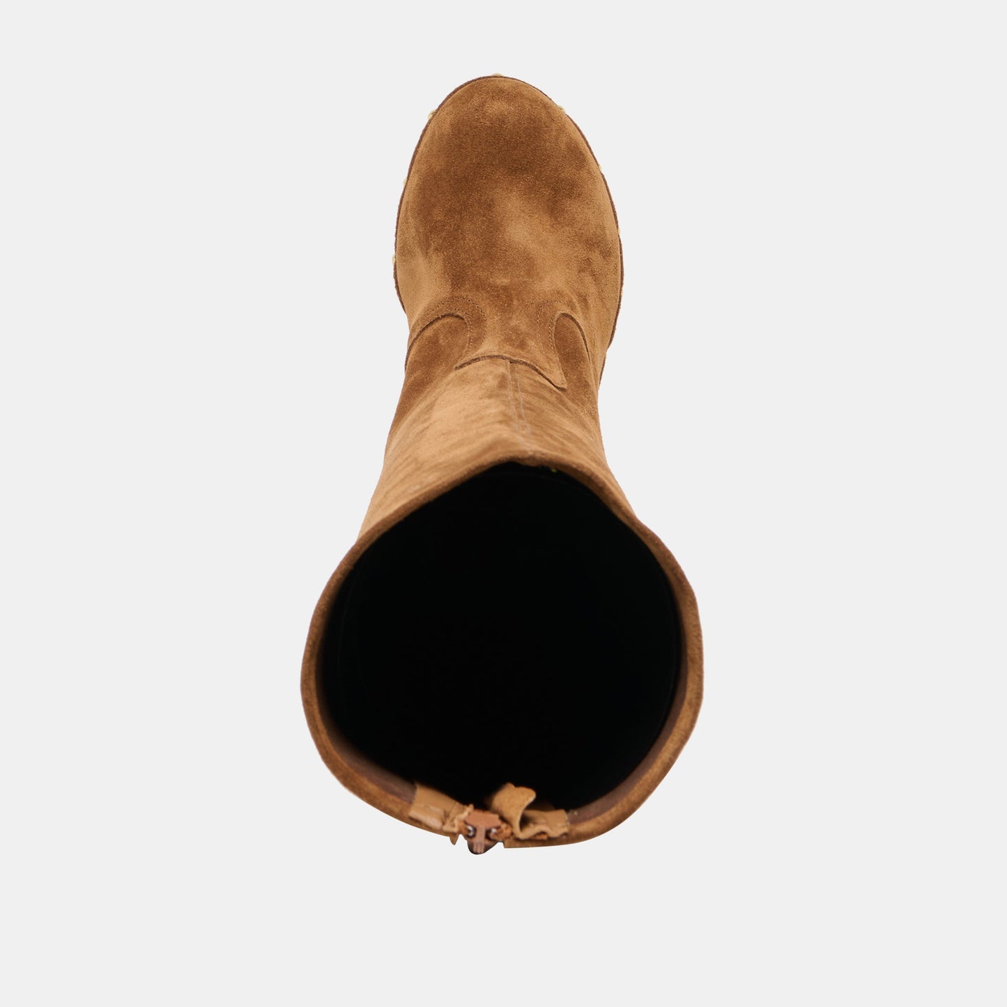 JENNY Chestnut Suede Knee-High Platform Wood Sole Boots Dolce Vita On sale