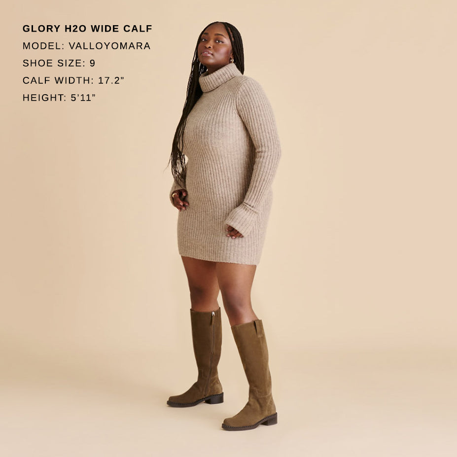 Glory H2O Waterproof Olive Suede Wide Calf Boots Dolce Vita For sale