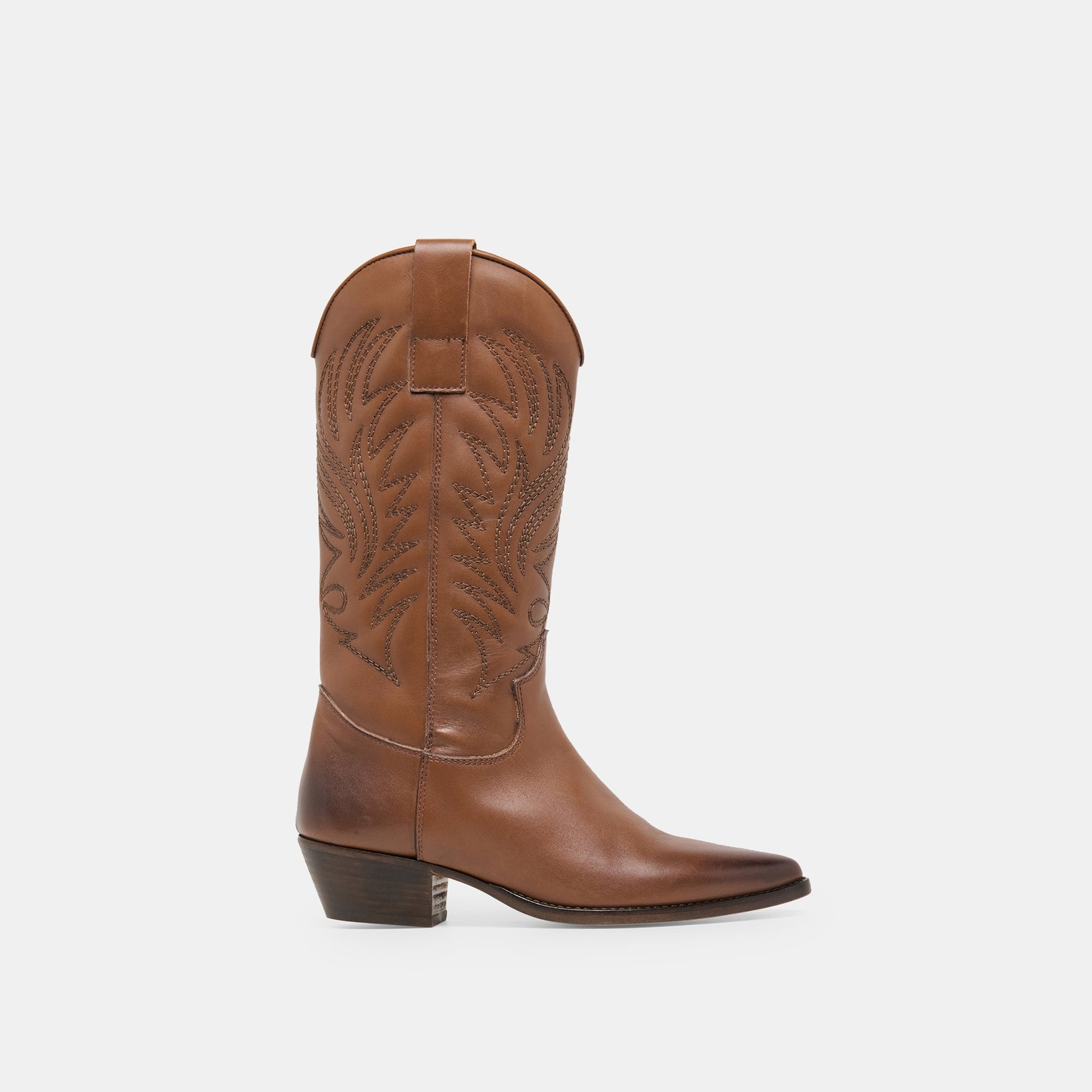 Tanner Chestnut Leather Boots Dolce Vita us