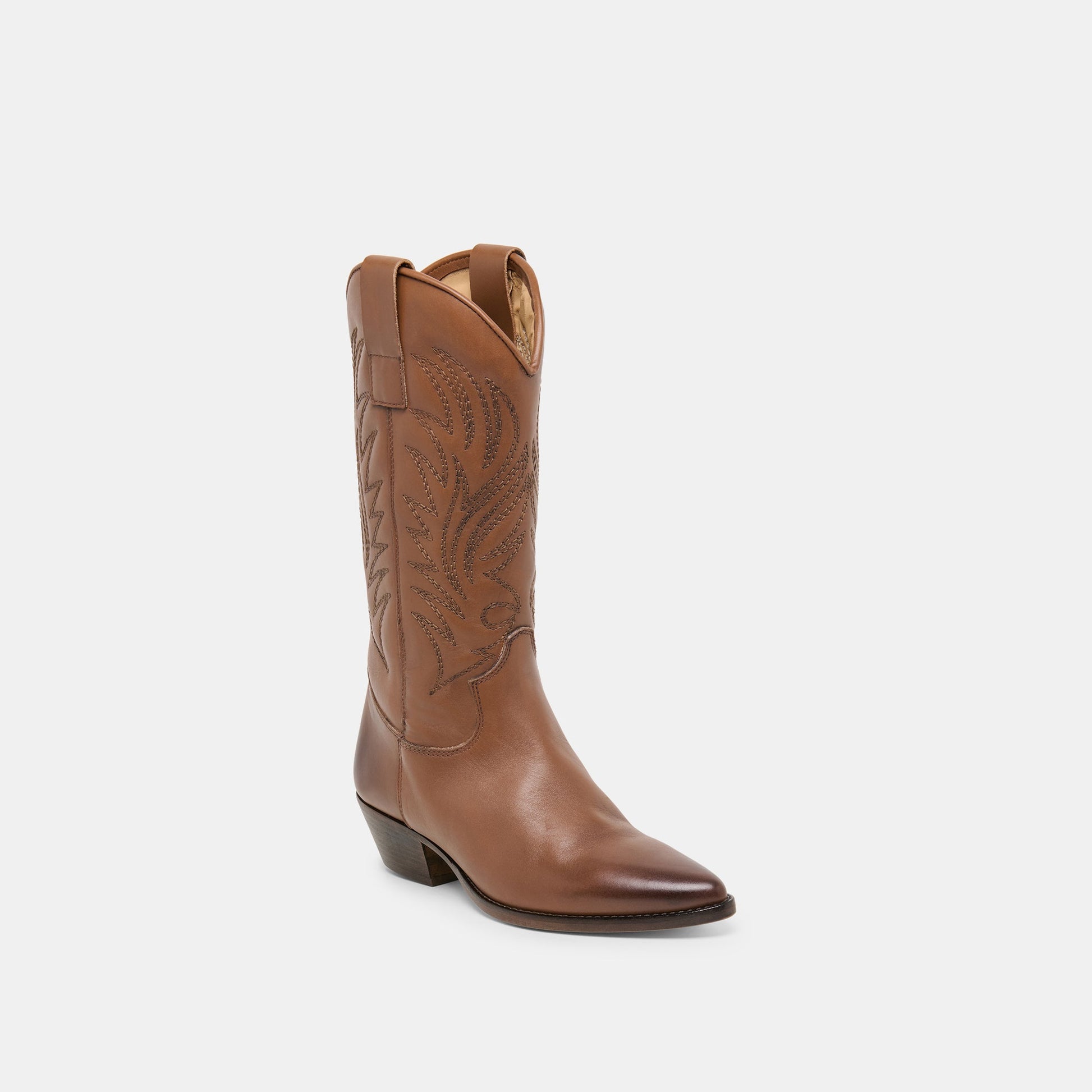 Tanner Chestnut Leather Boots Dolce Vita us