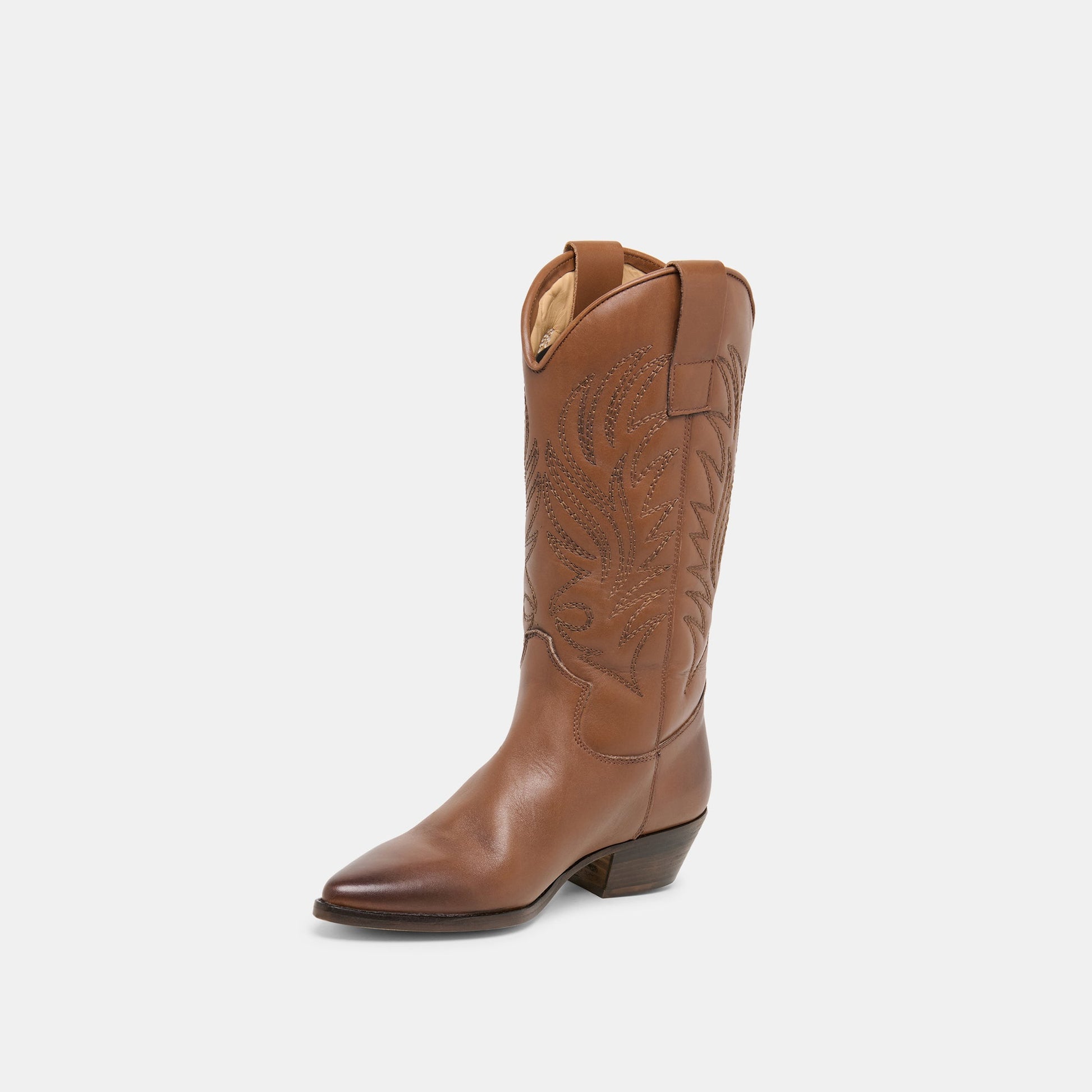 Tanner Chestnut Leather Boots Dolce Vita us