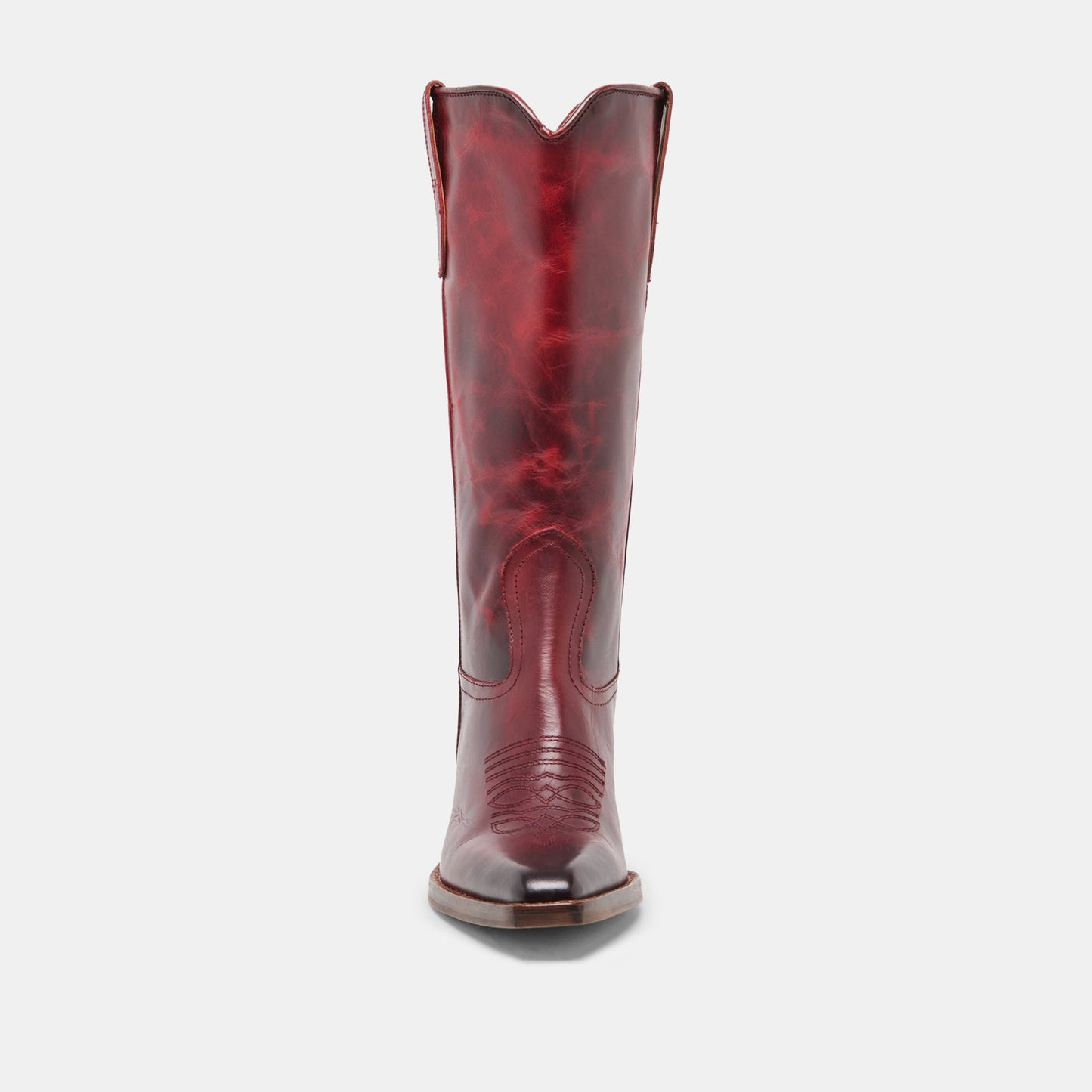 VIGLA Garnet Leather Pointed-Toe Western Boots Dolce Vita Discount