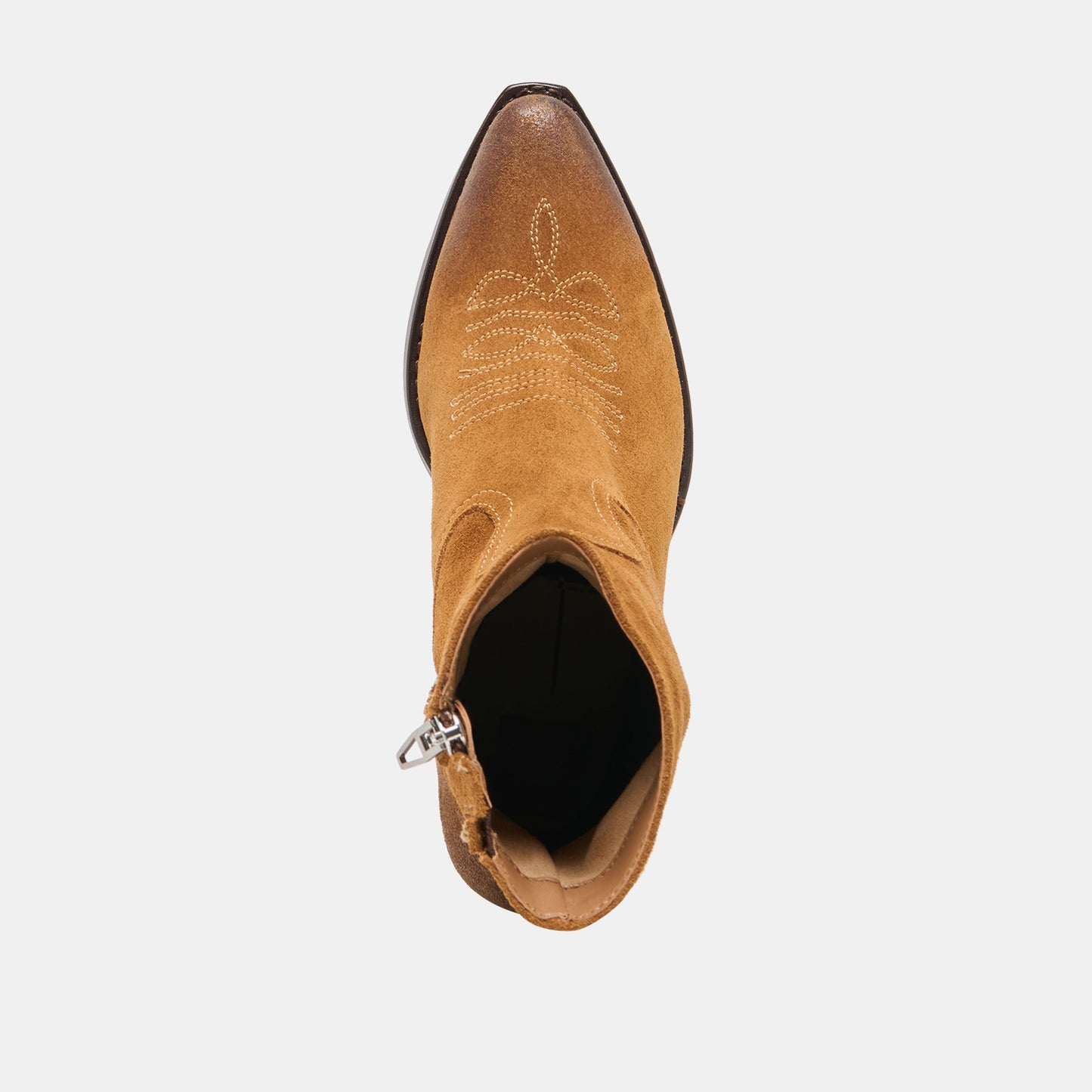 KLYDE Cognac Suede Block Heel Ankle Boots Dolce Vita Online