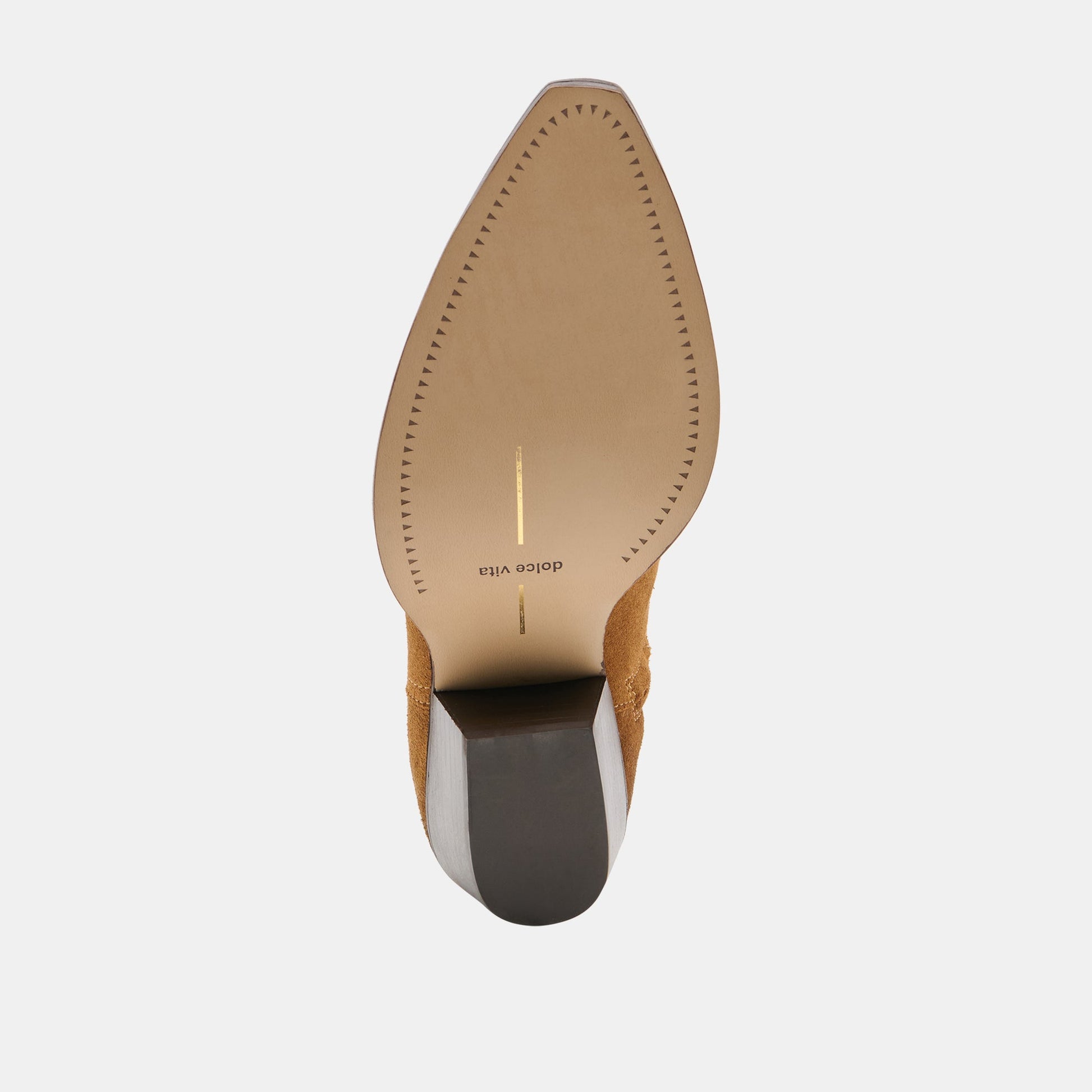 KLYDE Cognac Suede Block Heel Ankle Boots Dolce Vita Online