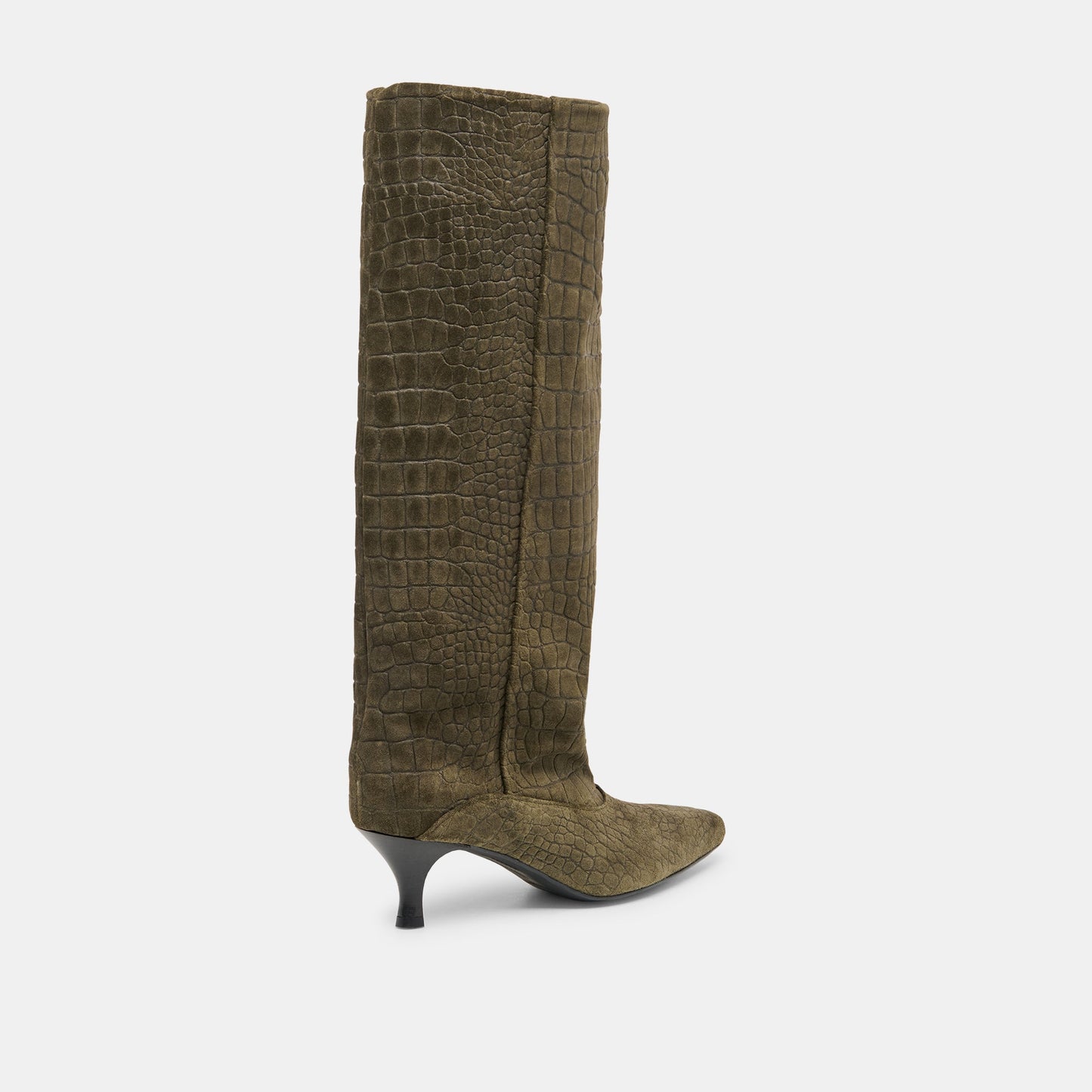 Roxla Olive Croco Embossed Leather Boots Dolce Vita On sale