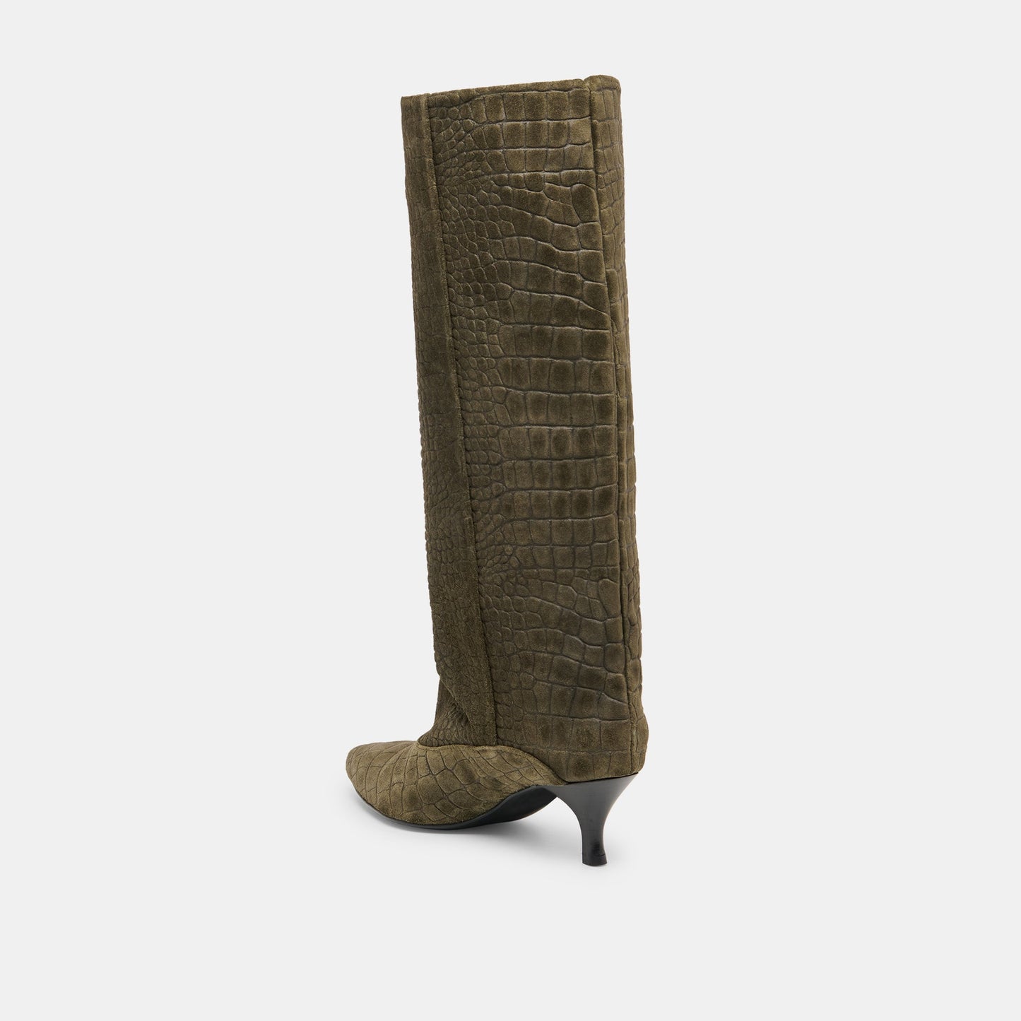 Roxla Olive Croco Embossed Leather Boots Dolce Vita On sale