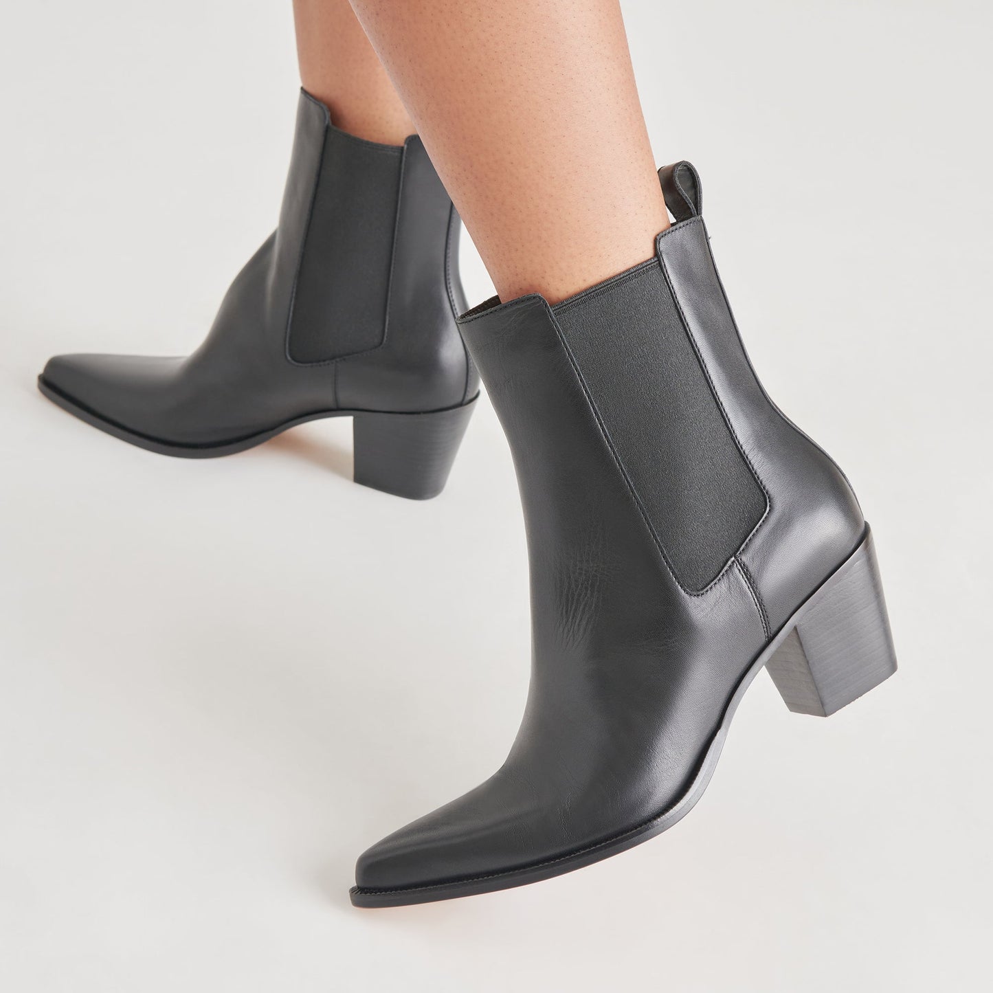 SHADIE H2O WIDE BOOTIES BLACK LEATHER
 – Dolce Vita Dolce Vita Discount