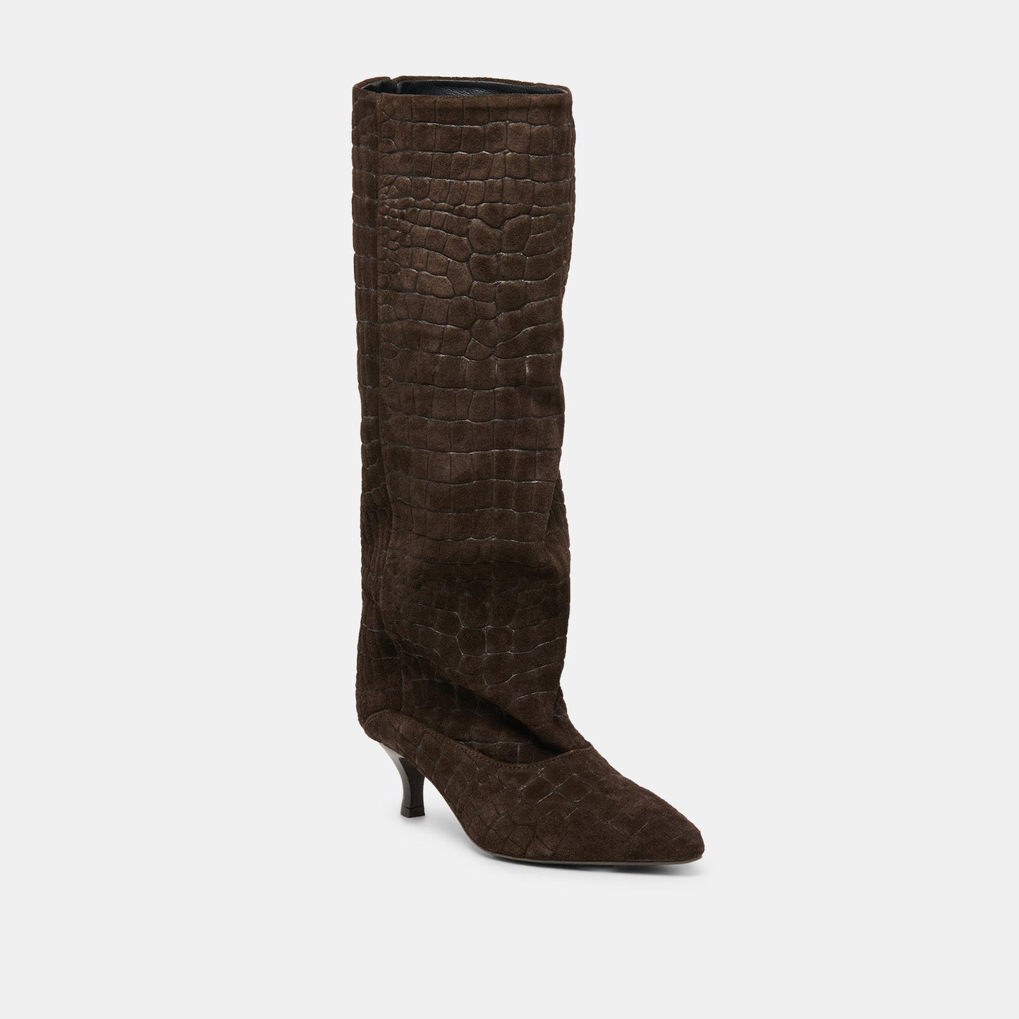 Roxla Dk Chocolate Croco Embossed Leather Boots Dolce Vita Online