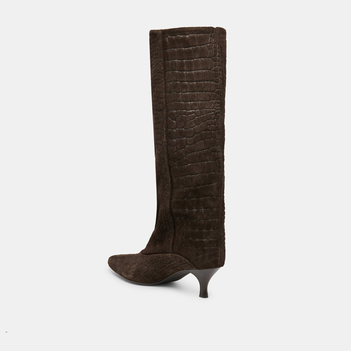 Roxla Dk Chocolate Croco Embossed Leather Boots Dolce Vita Online