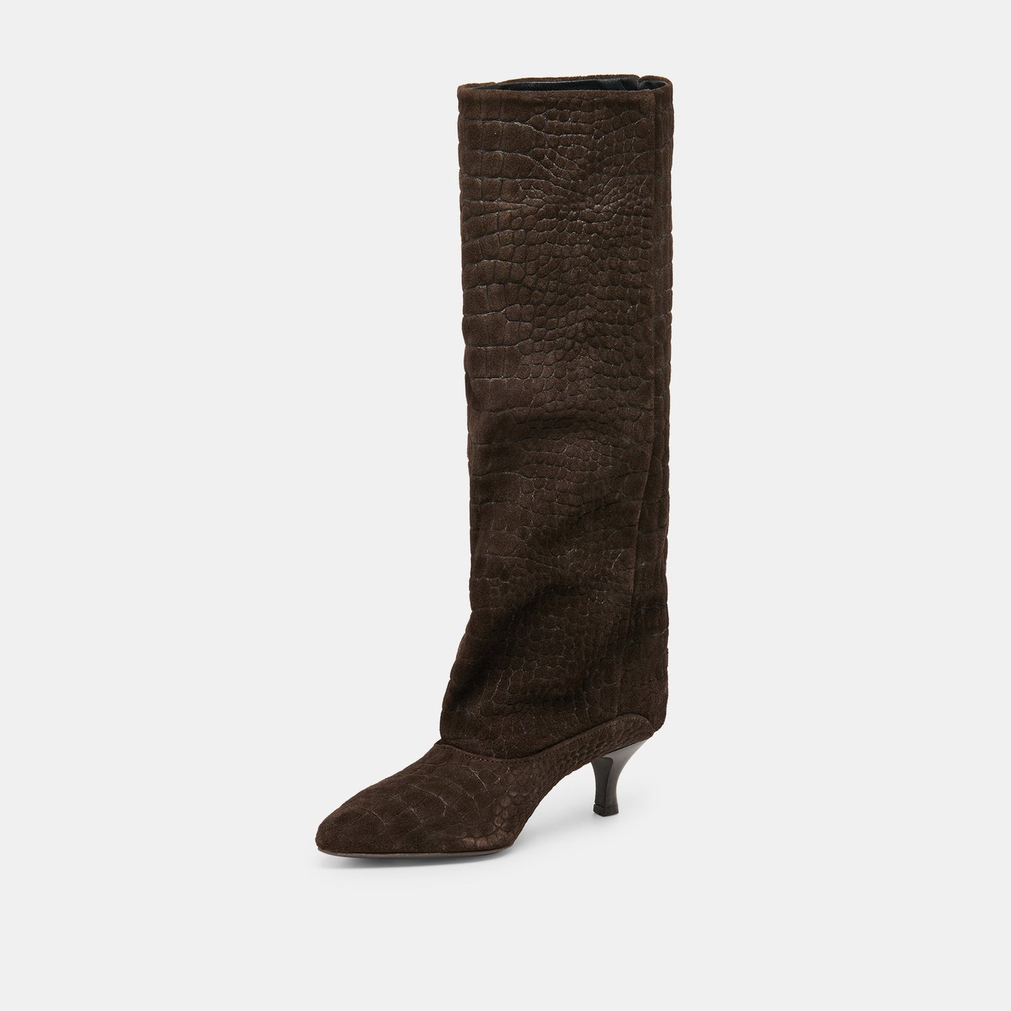 Roxla Dk Chocolate Croco Embossed Leather Boots Dolce Vita Online