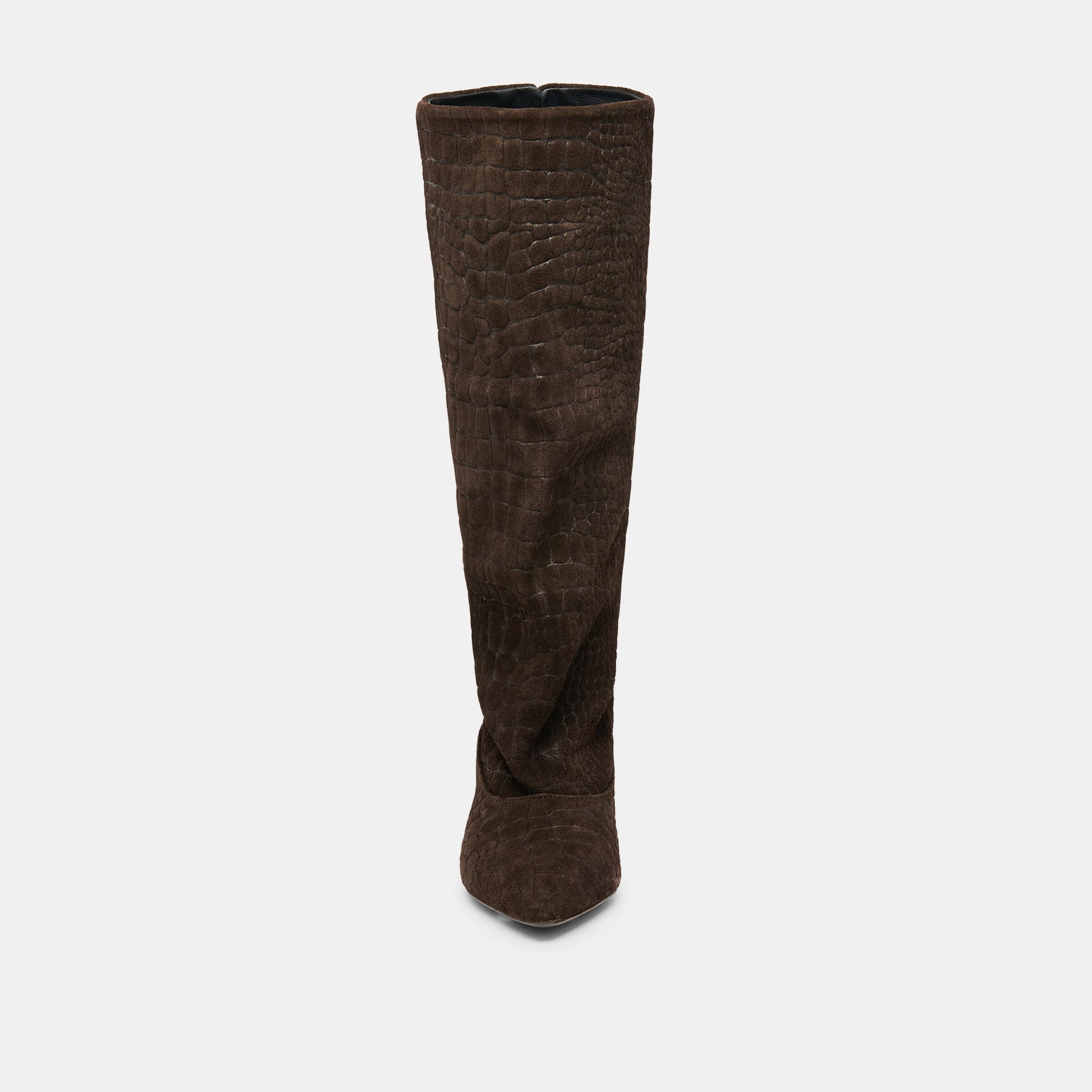 Roxla Dk Chocolate Croco Embossed Leather Boots Dolce Vita Online