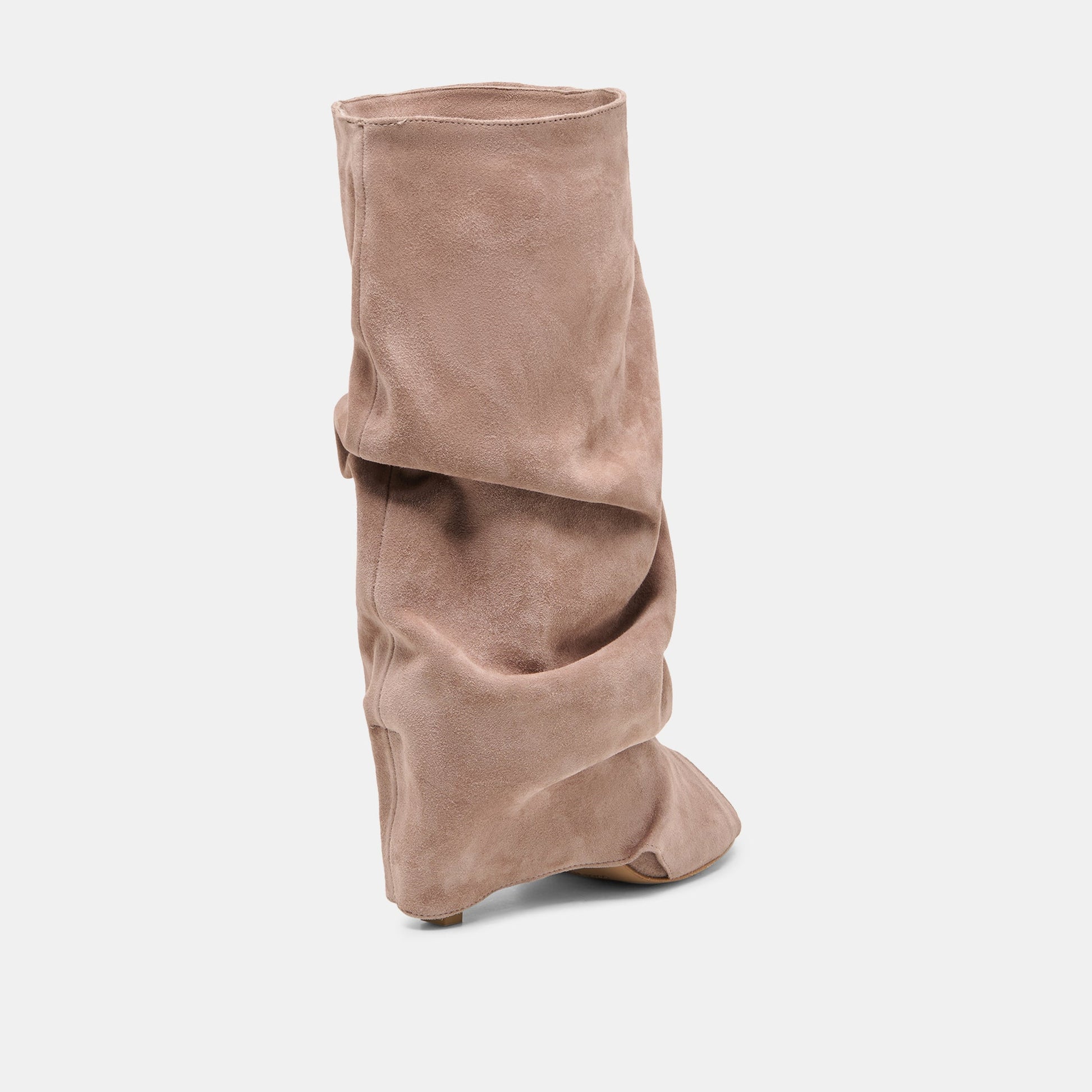 CLYFF Taupe Suede Slouch Foldover Open-Toe Boots Dolce Vita Sale