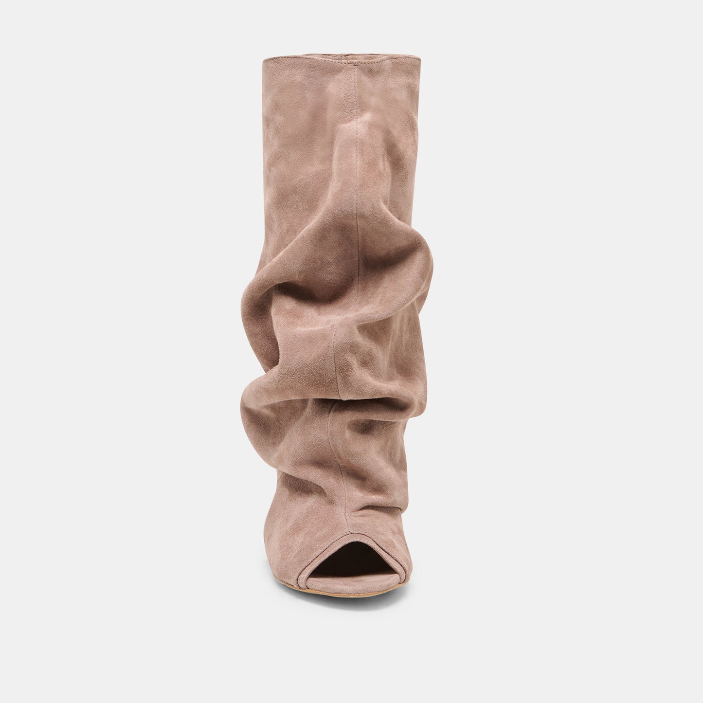 CLYFF Taupe Suede Slouch Foldover Open-Toe Boots Dolce Vita Sale