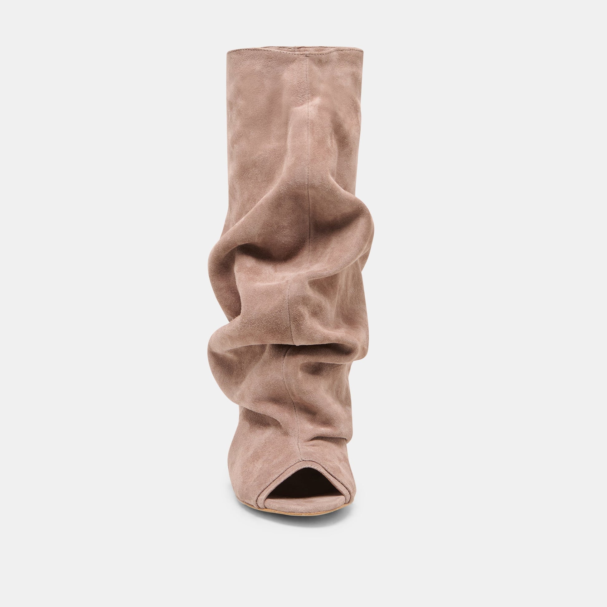 CLYFF Taupe Suede Slouch Foldover Open-Toe Boots Dolce Vita Sale