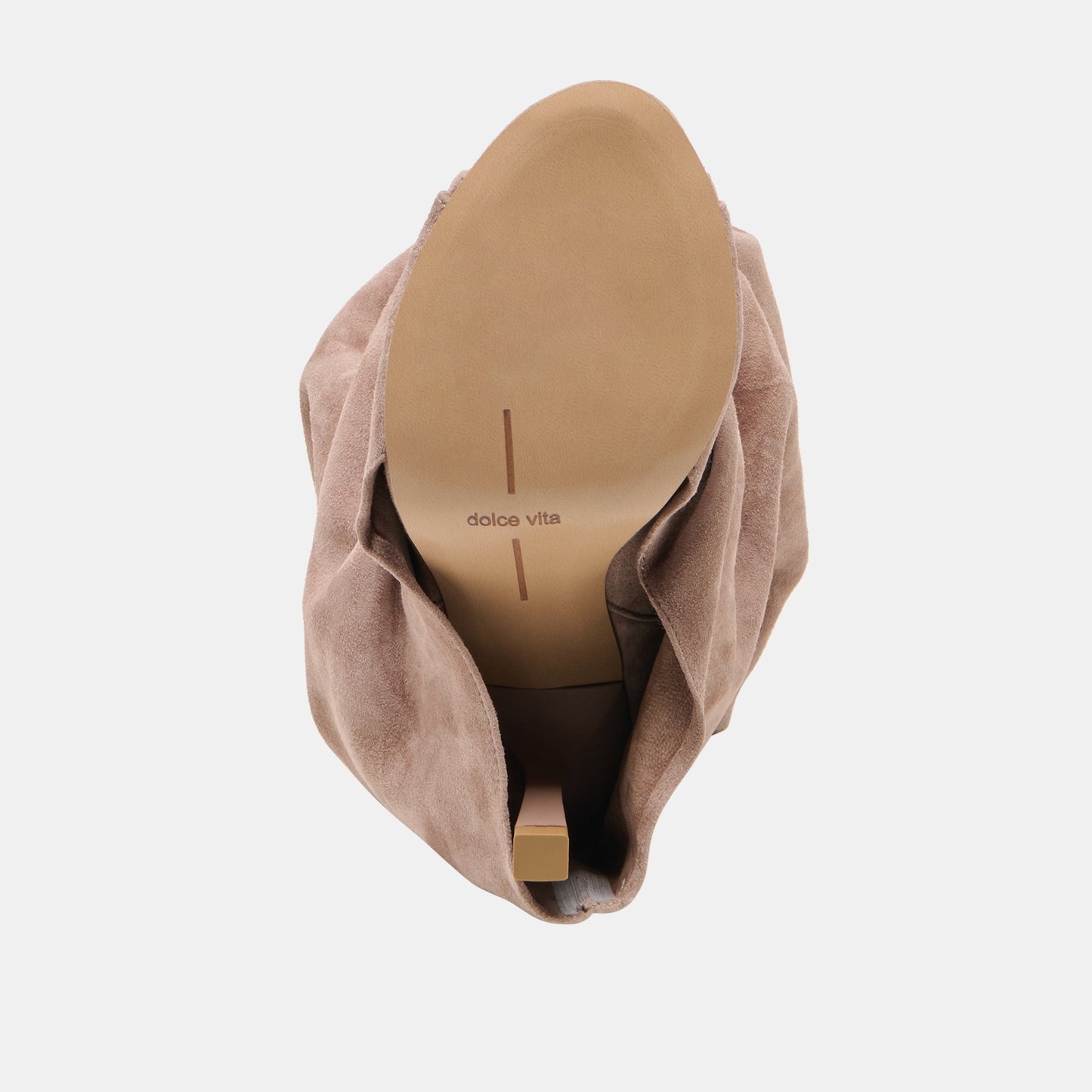 CLYFF Taupe Suede Slouch Foldover Open-Toe Boots Dolce Vita Sale