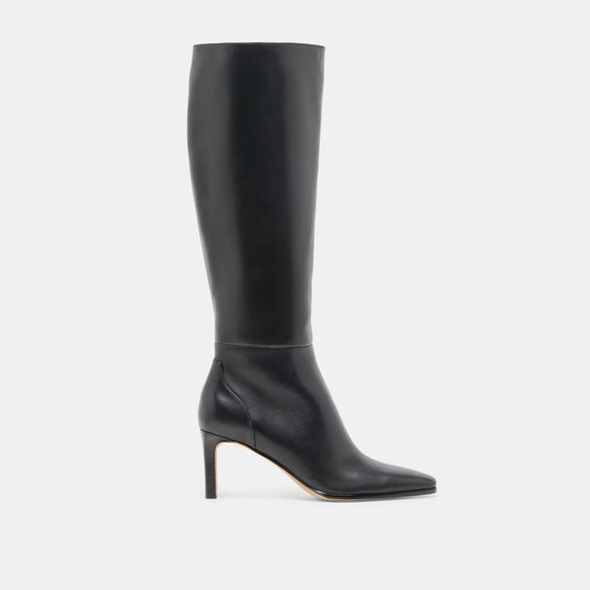Emmi Black Leather Narrow Calf Boots Dolce Vita Online