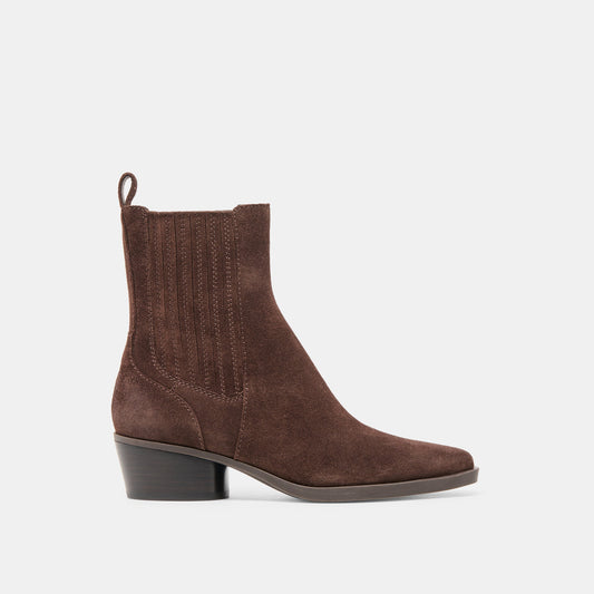 Faint H2O Waterproof Dk Brown Suede Booties Dolce Vita New