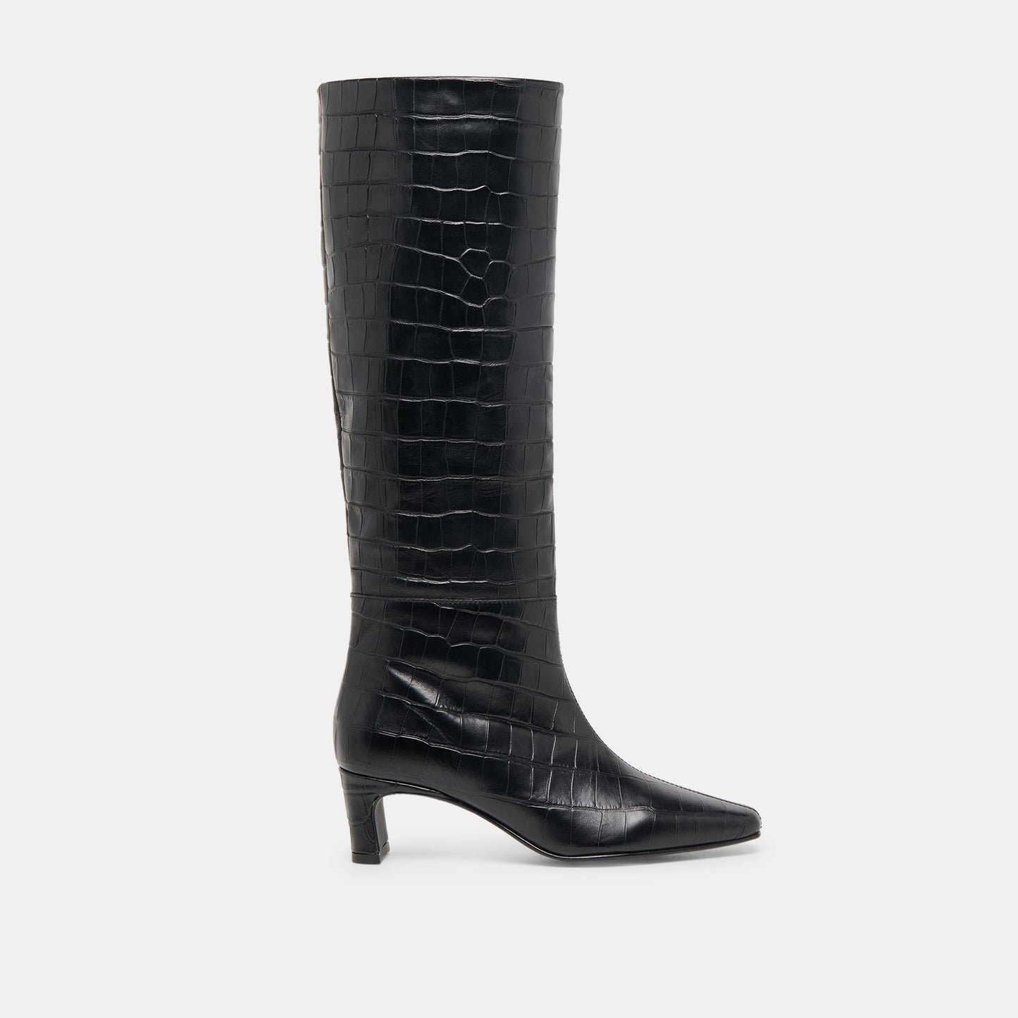 Trixi Noir Croco Embossed Leather Boots Dolce Vita For sale