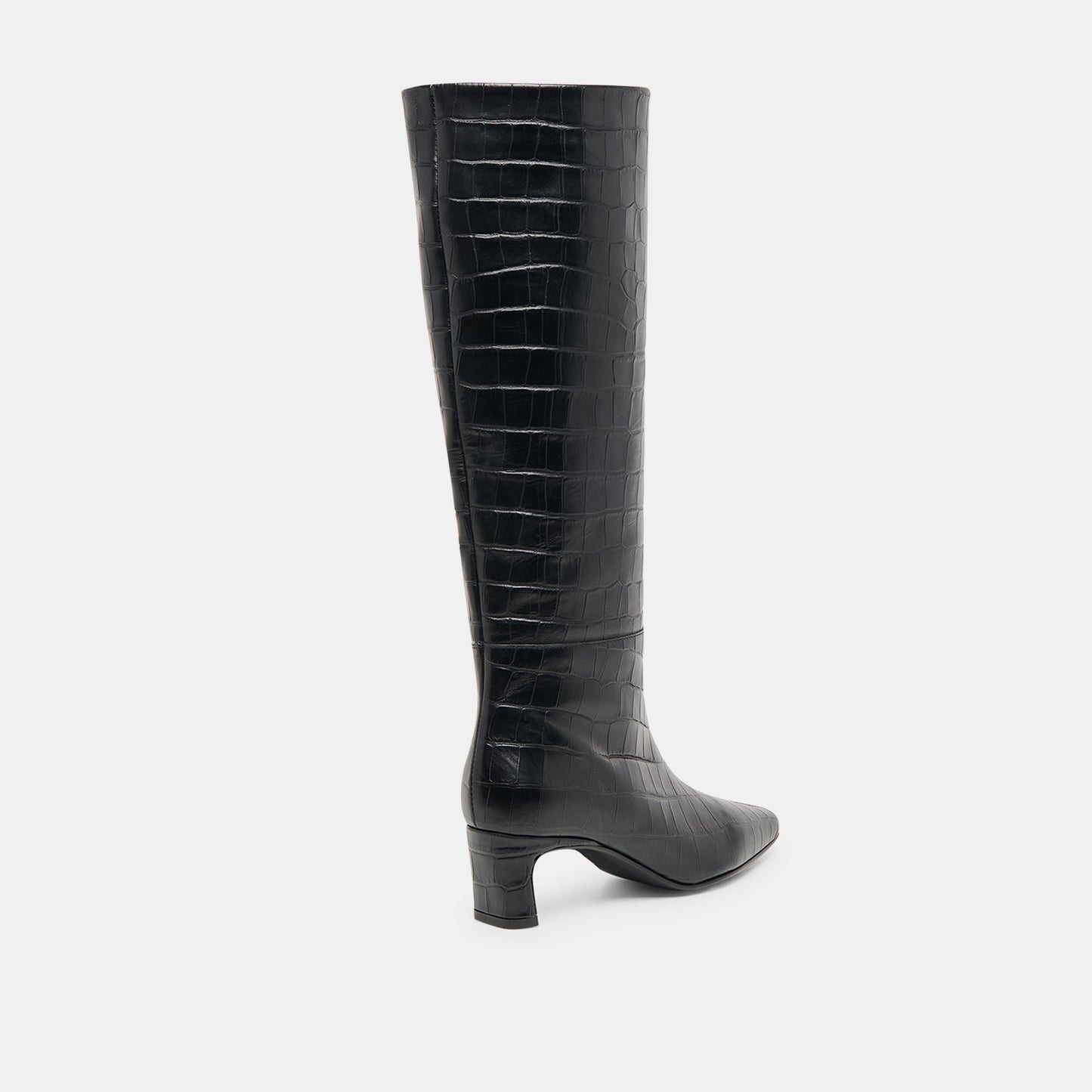 Trixi Noir Croco Embossed Leather Boots Dolce Vita For sale