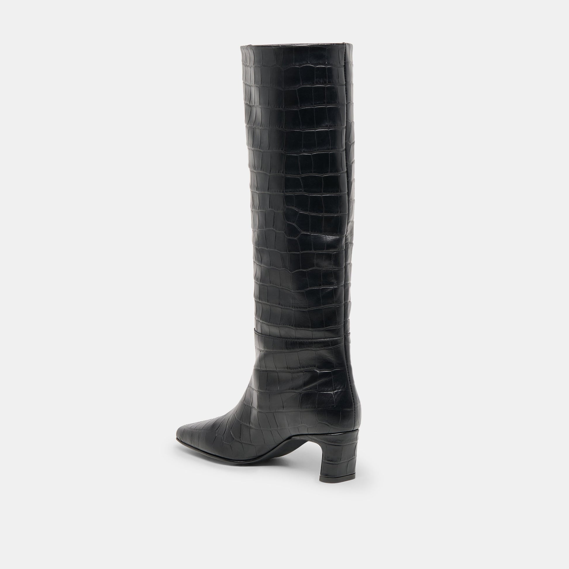 Trixi Noir Croco Embossed Leather Boots Dolce Vita For sale