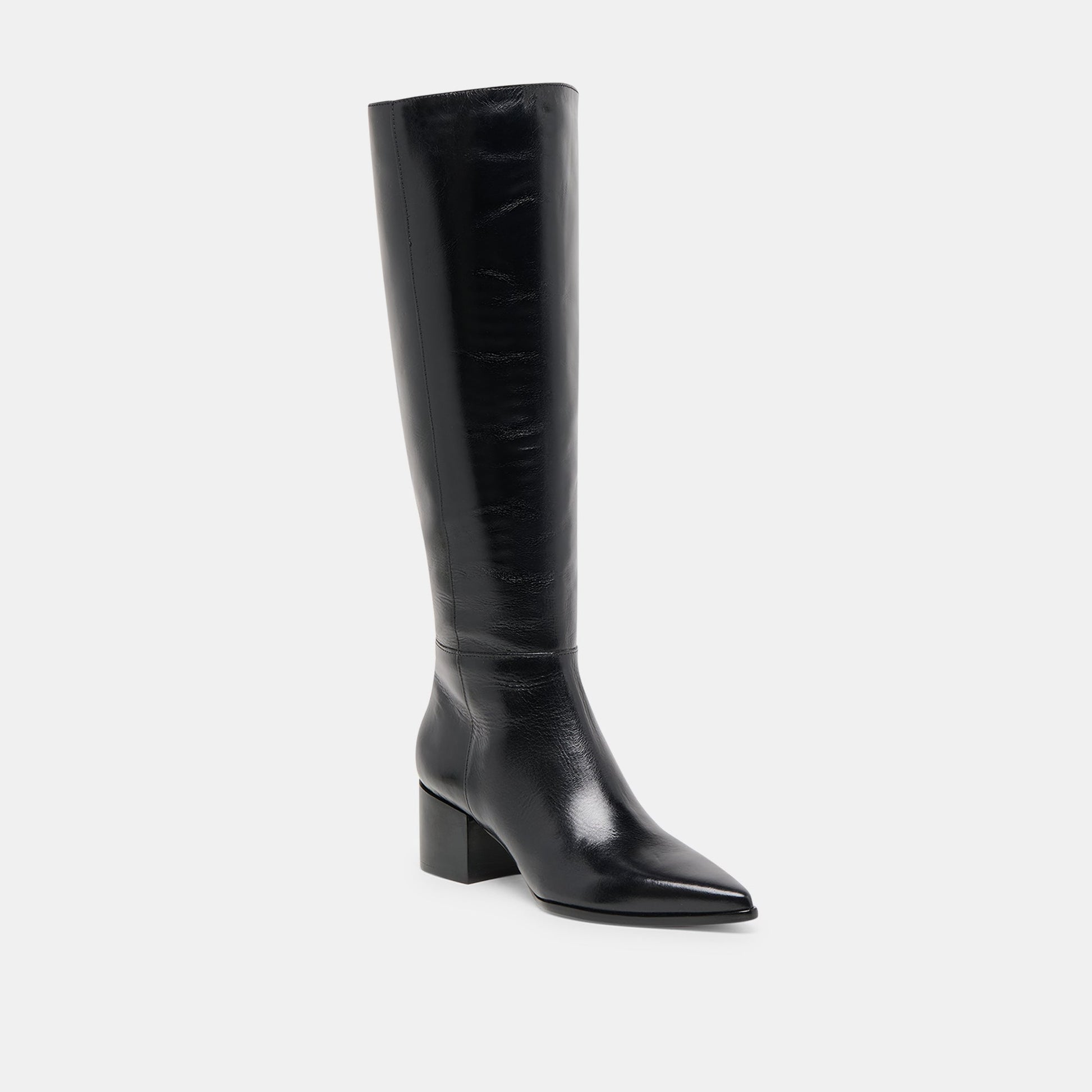 Kirson Black Leather Wide Calf Boots Dolce Vita us