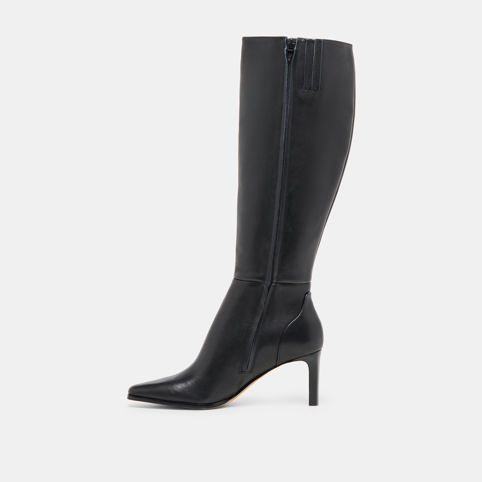 Emmi Black Leather Wide Calf Boots Dolce Vita For sale