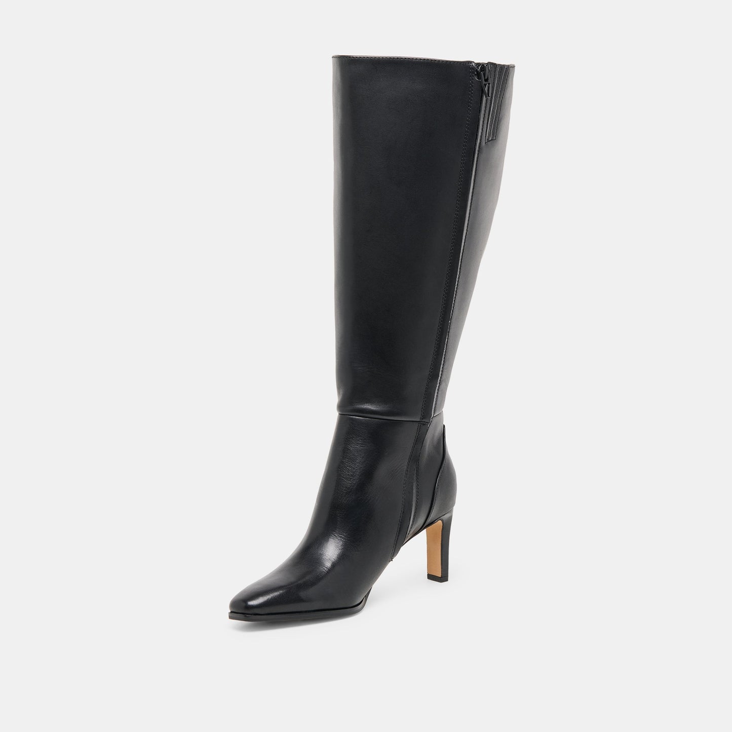 Emmi Black Leather Extra Wide Calf Boots Dolce Vita New