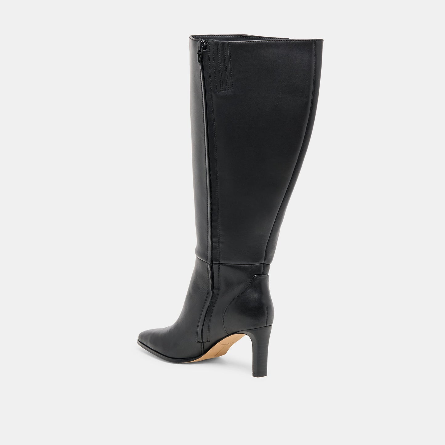 Emmi Black Leather Extra Wide Calf Boots Dolce Vita New
