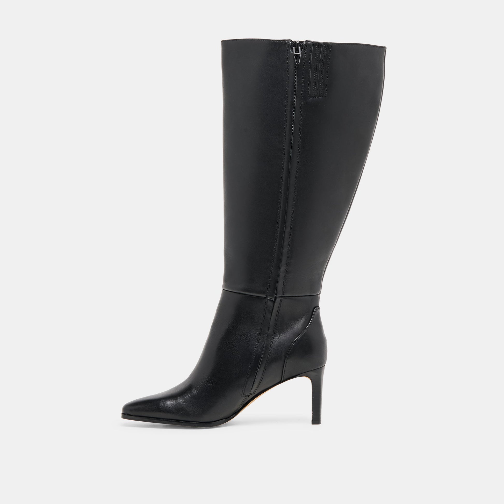 Emmi Black Leather Extra Wide Calf Boots Dolce Vita New