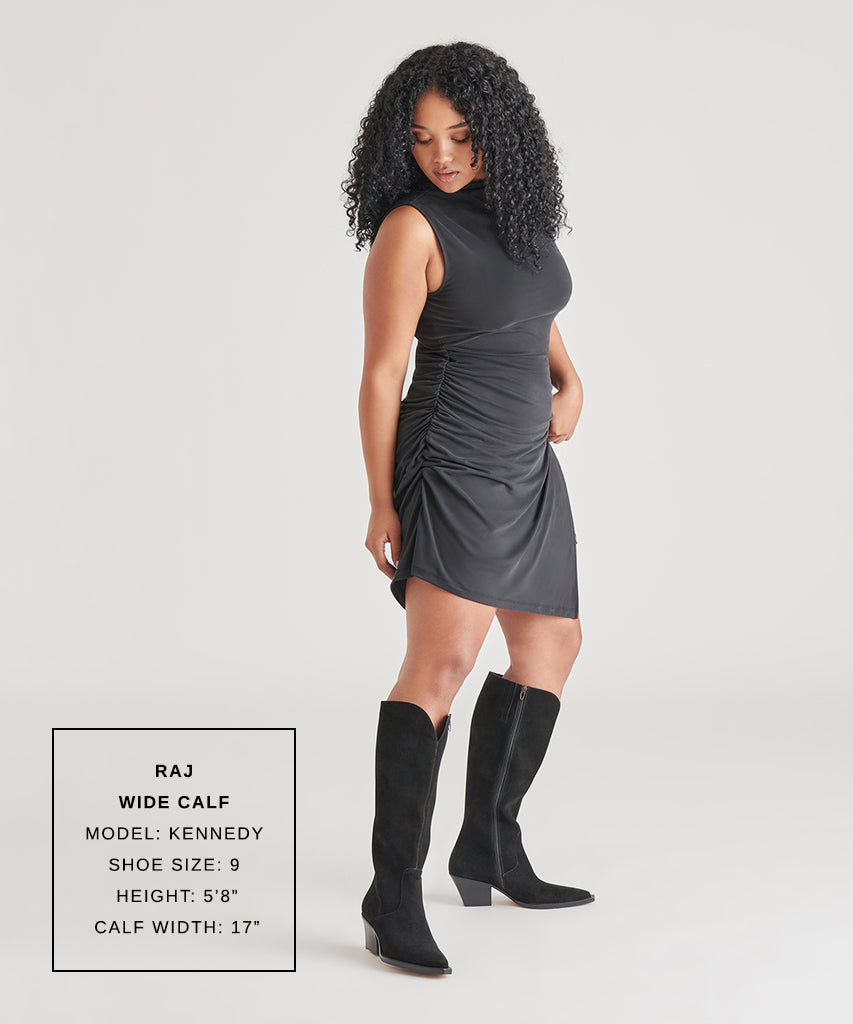 RAJ Wide Calf Boots Onyx Suede | Women's Onyx Suede Knee-High Boots
 – Dolce Vita Dolce Vita For sale