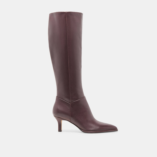 Aldy Mulberry Leather Boots Dolce Vita us