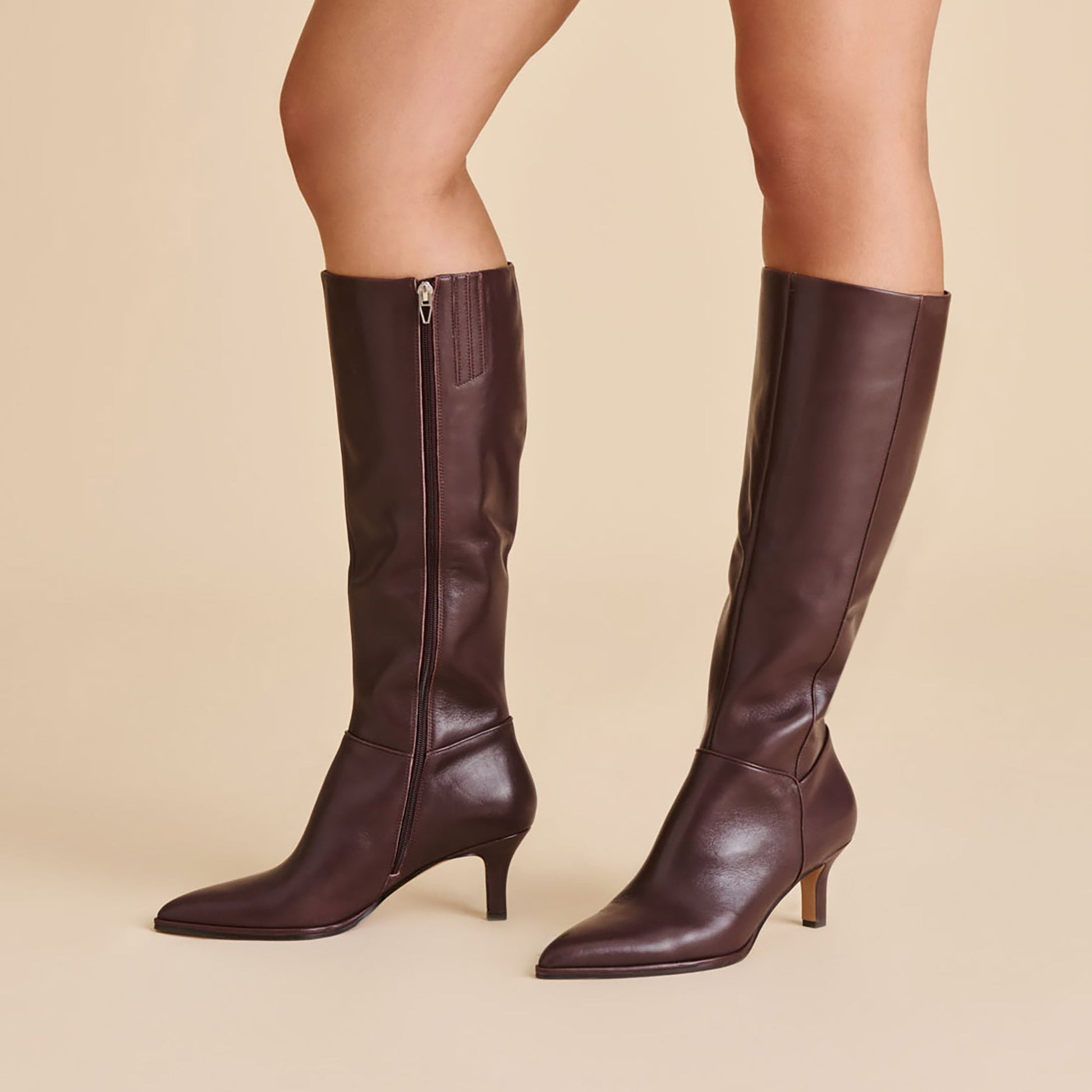 Aldy Mulberry Leather Boots Dolce Vita us