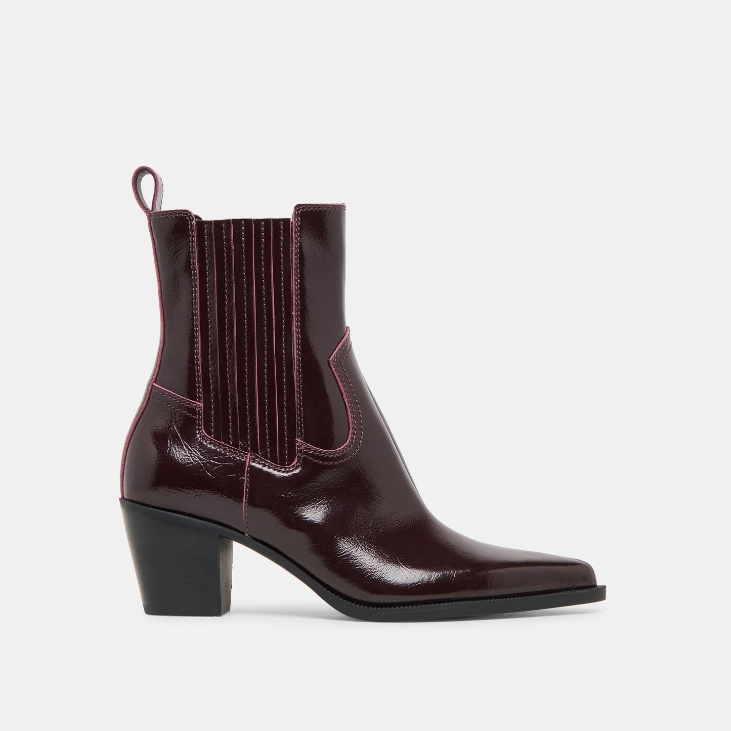 Slim Mulberry Crinkle Patent Booties Dolce Vita us