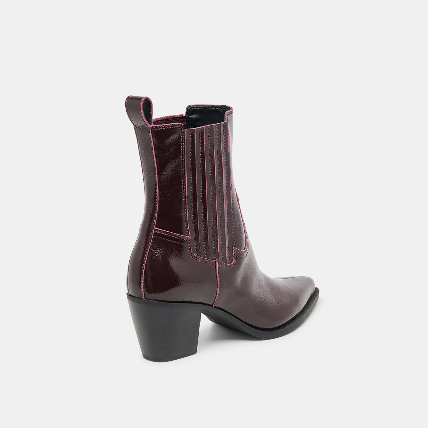 Slim Mulberry Crinkle Patent Booties Dolce Vita us