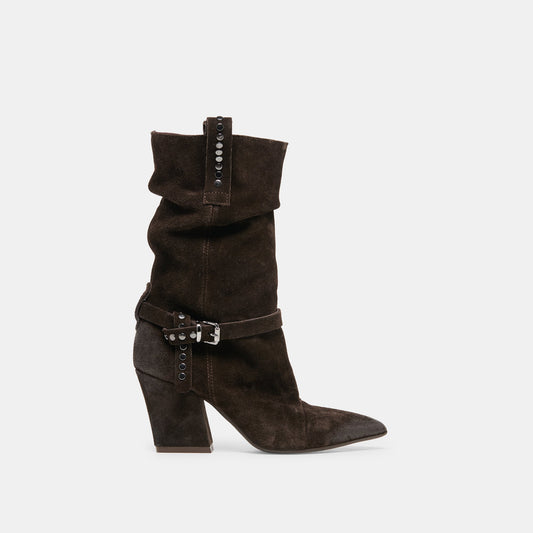 Morla Dk Brown Suede Boots Dolce Vita Outlet