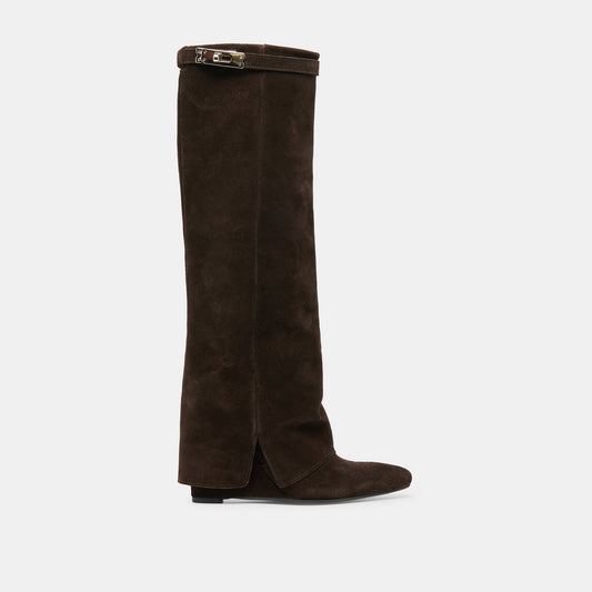 Aggy Dk Brown Suede Boots Dolce Vita Sale