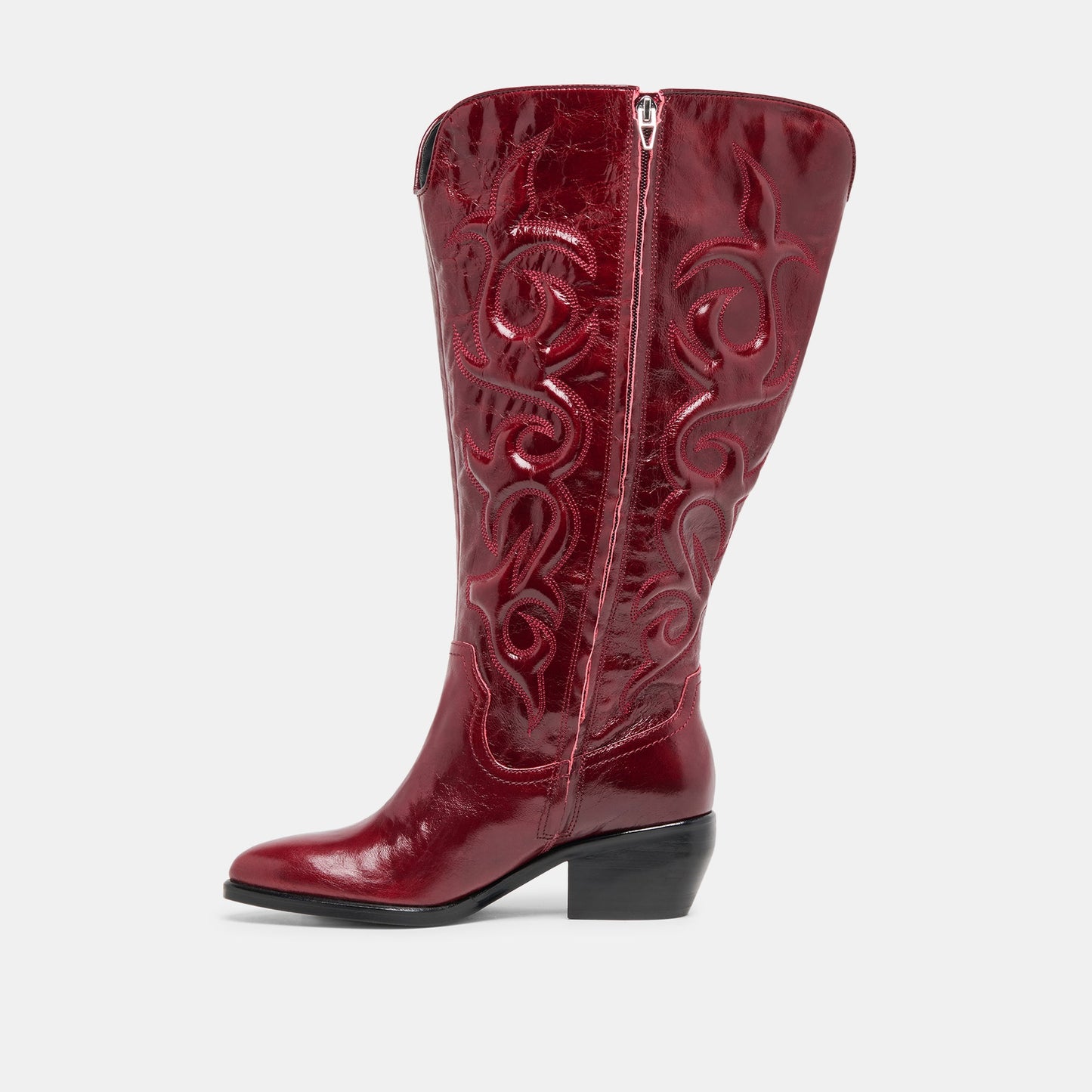 Mirla Oxblood Leather Extra Wide Calf Boots Dolce Vita On sale