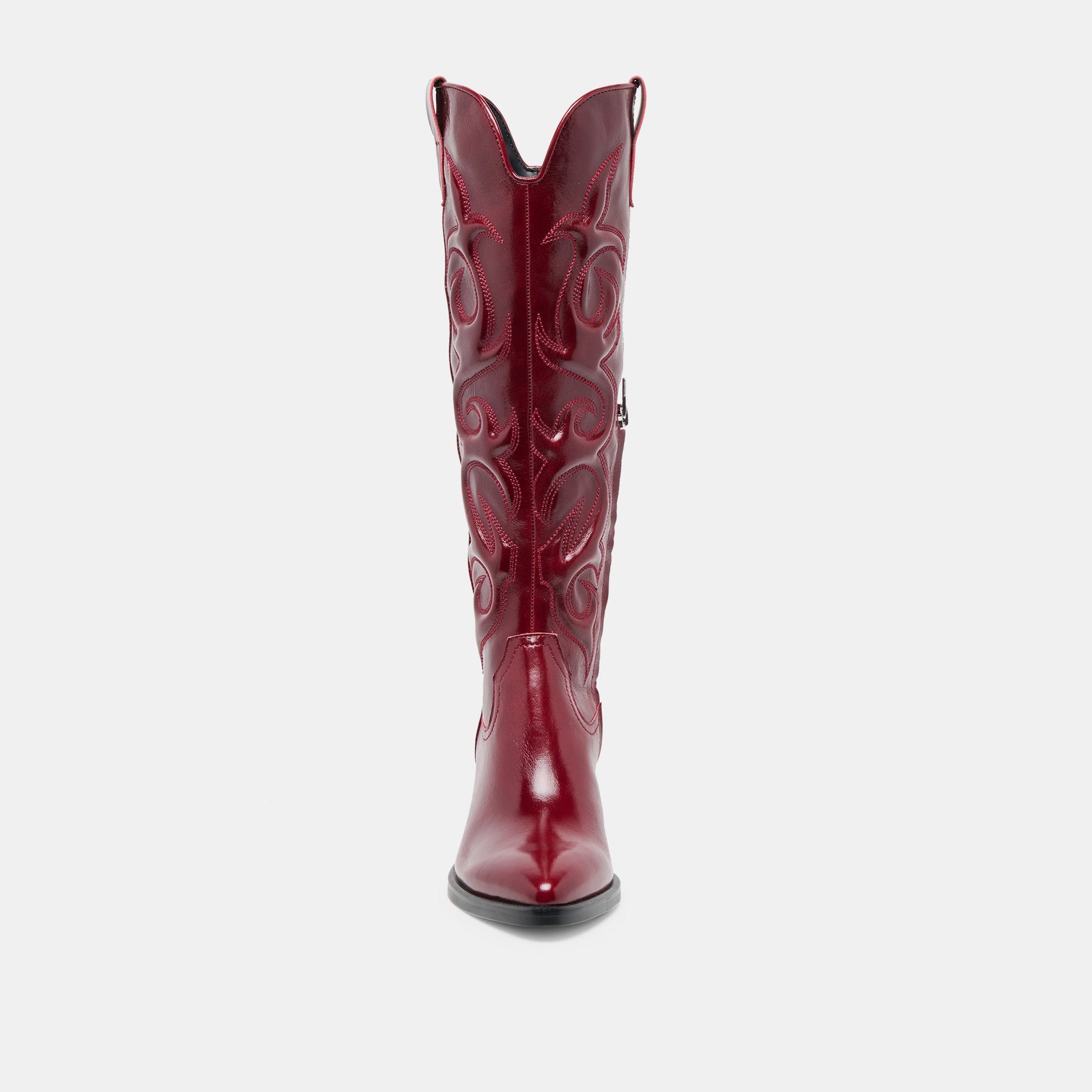 Mirla Oxblood Leather Extra Wide Calf Boots Dolce Vita On sale