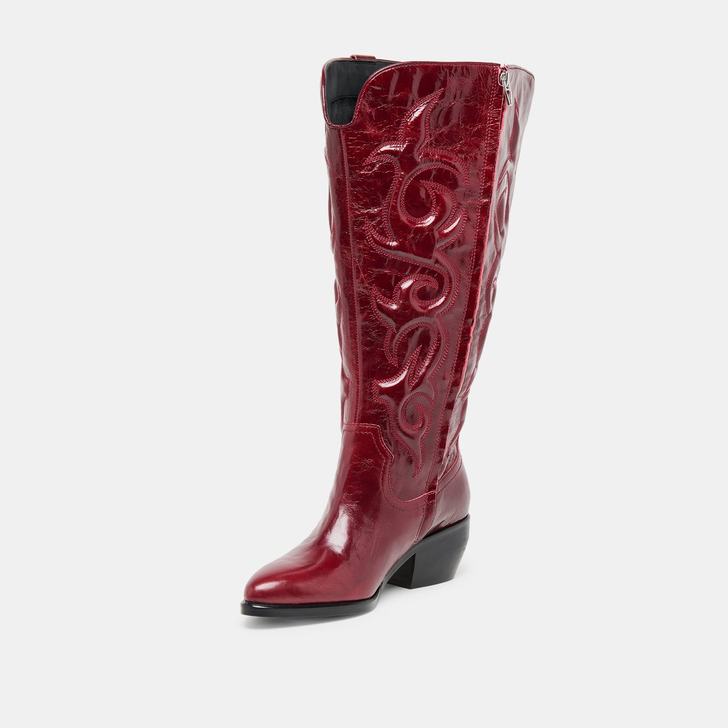 Mirla Oxblood Leather Extra Wide Calf Boots Dolce Vita On sale